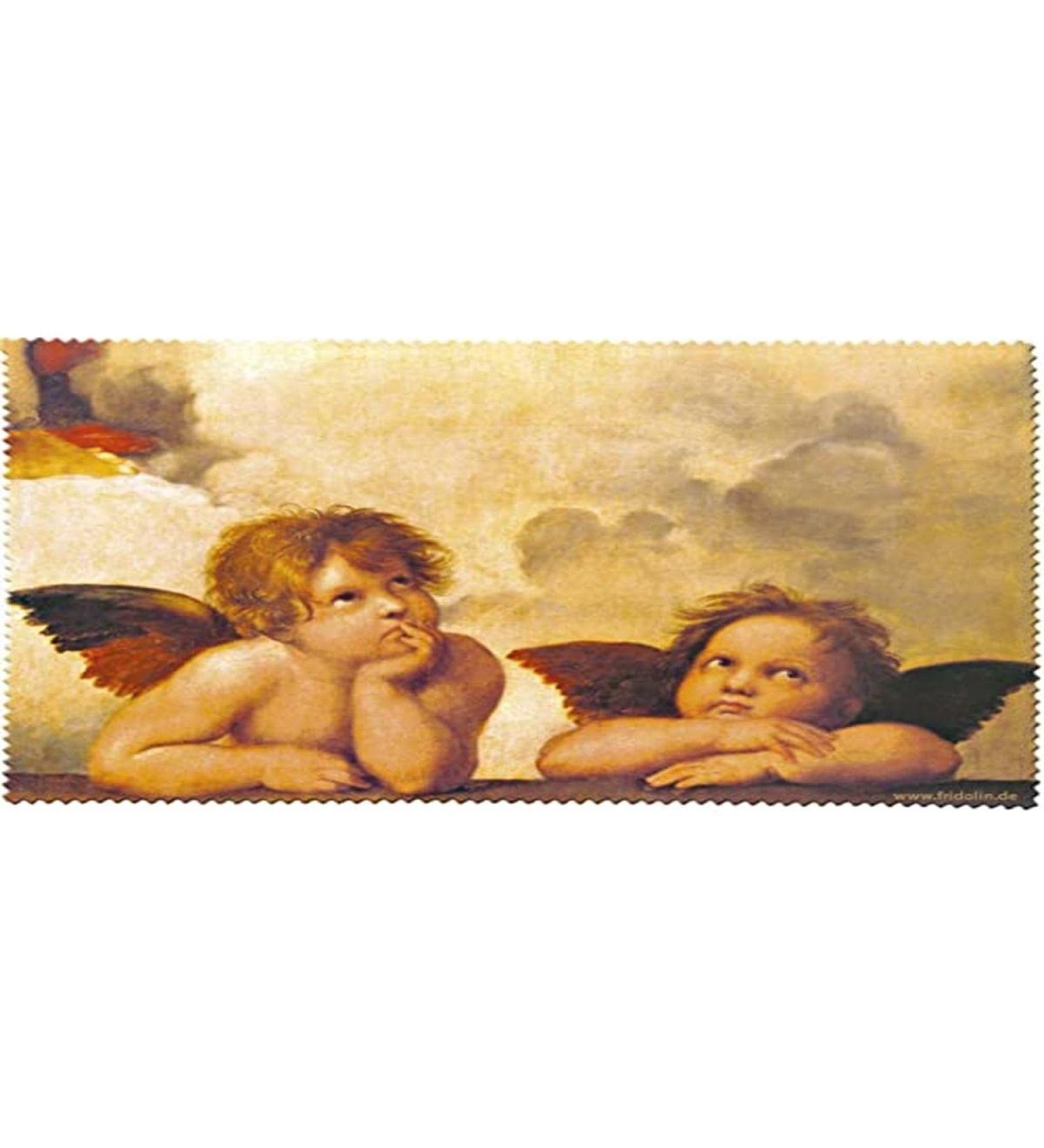 Fridolin glasses cleaning cloth Raffael angel fabric colorful 18x12.5x1 cm