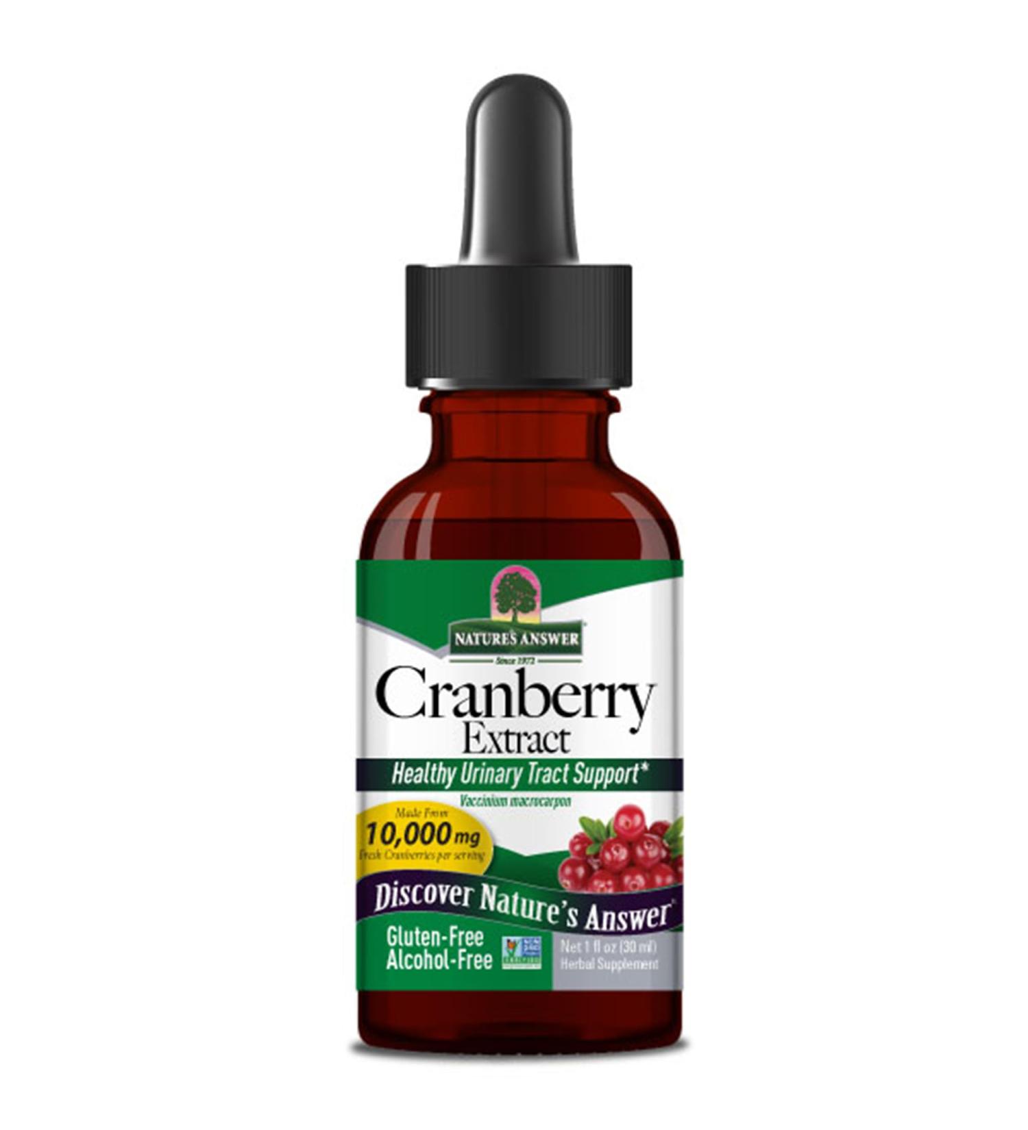 Nature's Answer Cranberry Liquid Extract Alcohol-free Vegan Drops 30ml Lab Tested Gluten Free Soy Free Vegetarian Non-GMO - Buy Online on GoSupps.com