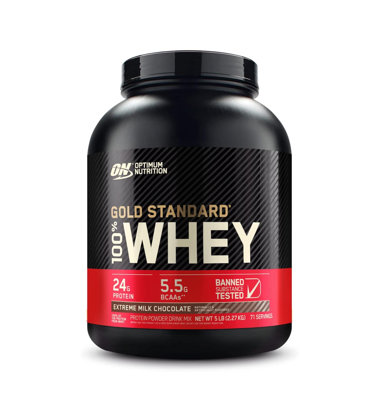 Optimum Nutrition Gold Standard 100% Whey Protein Powder - Extreme Milk Chocolate 5lb - Buy Online on GoSupps.com