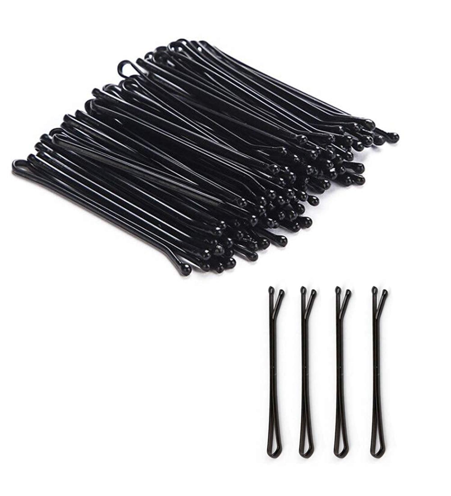 200 Metal Wave Hair Clips & Bobby Pins for Girls & Women - 2.17 Inch Black Hairpins - International Shipping Available - Buy Online on GoSupps.com