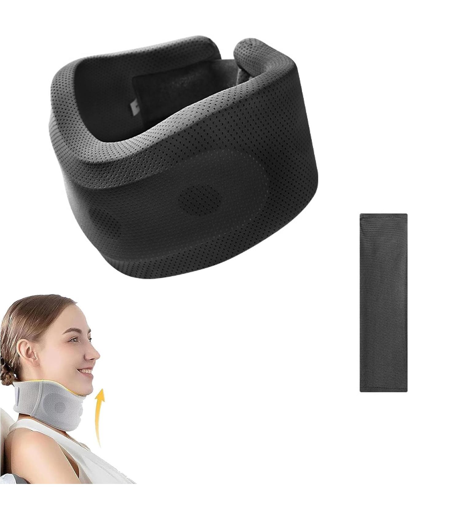 Buy Ccache Painkil Neck Support Pillow - Foam Neck Traction Device for Pain Relief While Sleeping - Soft Neck Support in Black (L) - Buy Online on GoSupps.com