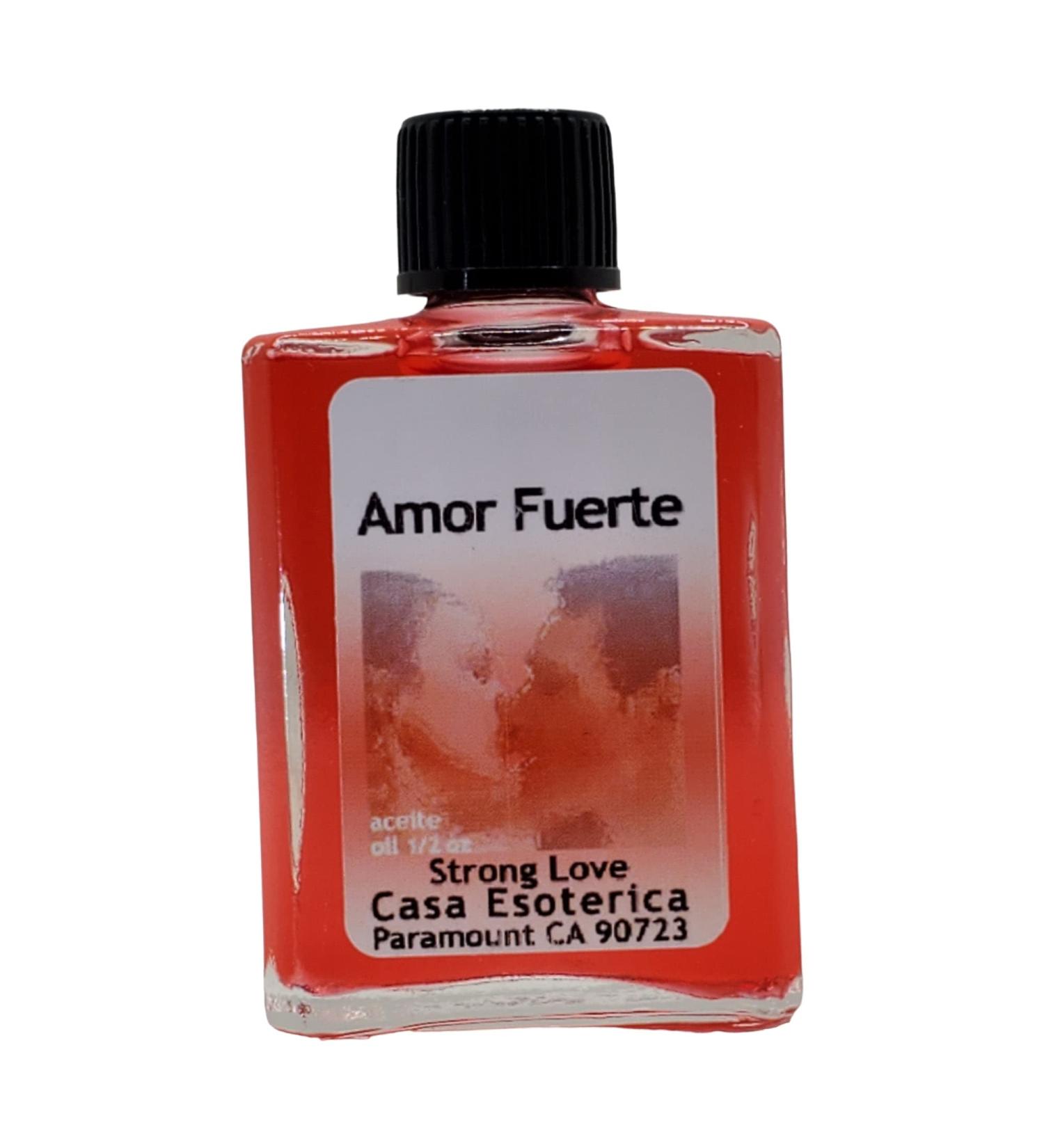 Strong Love Oil (Amor Fuerte Aceite) Spiritual Anointing Oil by CASA ESOTERICA MAGICK SPACE - Intense Romance - Strengthen Bonds & Attract Passionate Love-0.5 FL OZ (1 Pack)