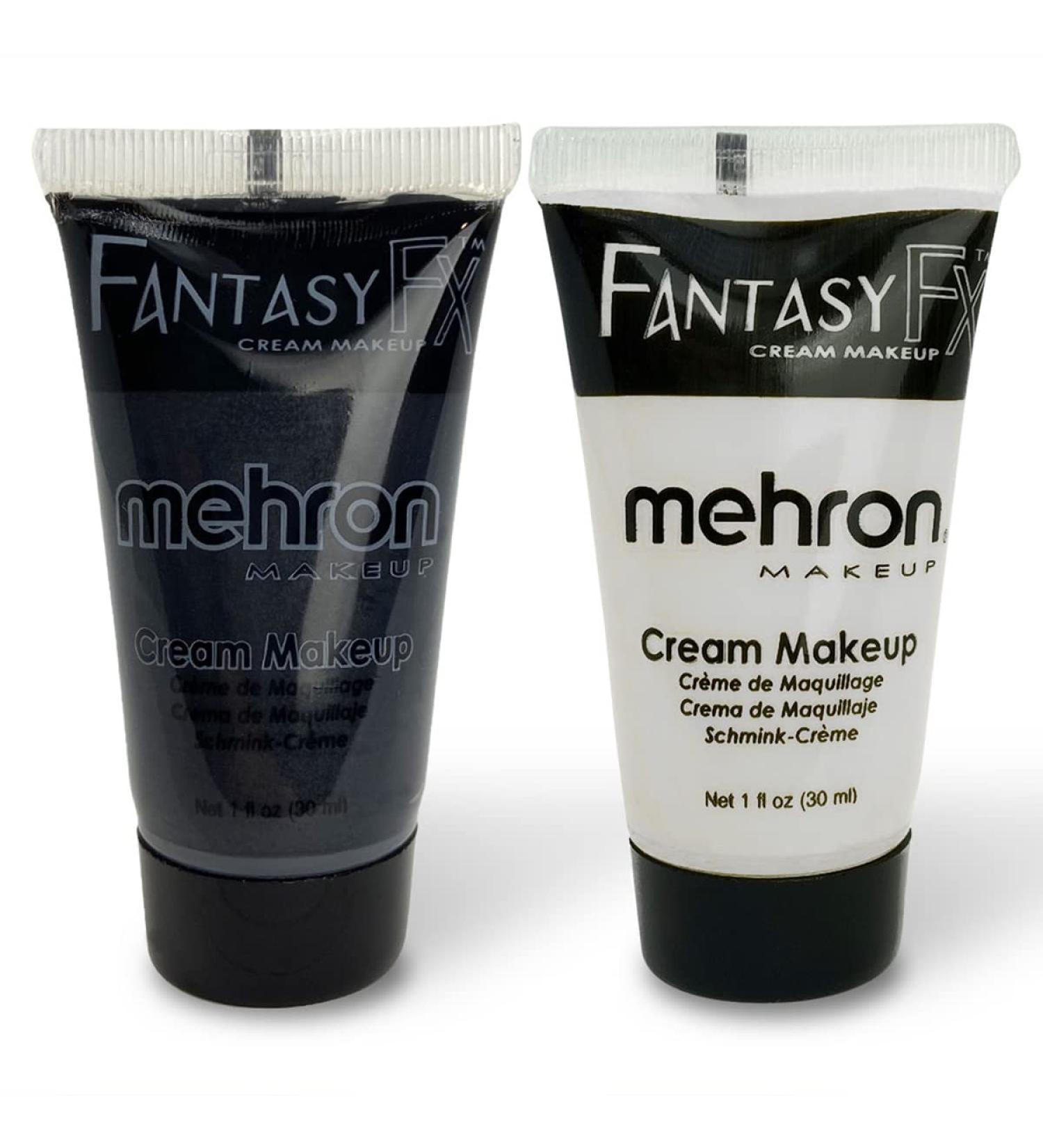 Mehron Fantasy F/X Face & Body Paint Bundle (Black & White) - Water Based Makeup - Buy Online on GoSupps.com