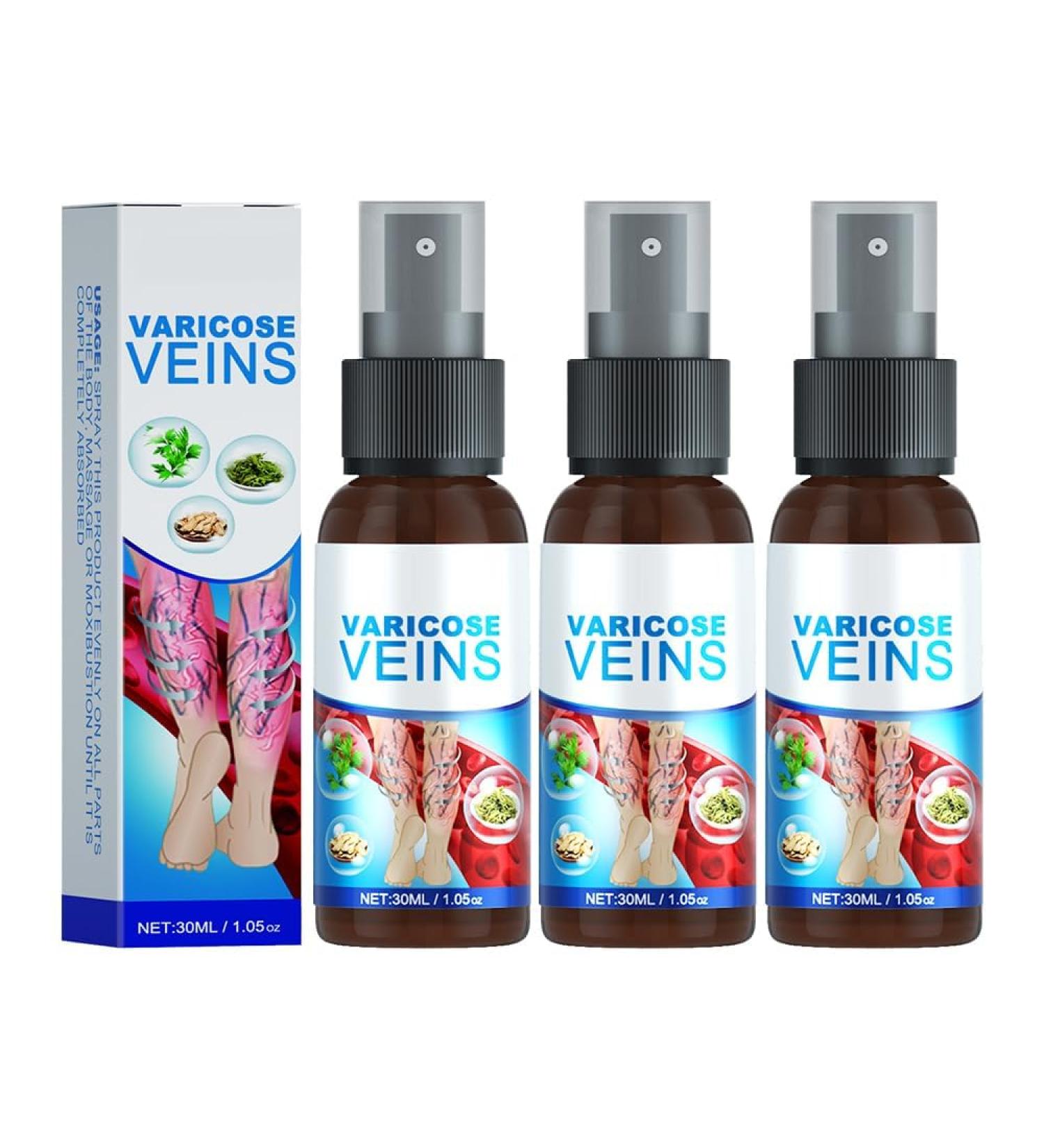 3 Piece Varicose Vein Treatment Spray Set | Soothing Vein Healing Spray for Legs | Effective Relief for Varicose Veins - Buy Online on GoSupps.com