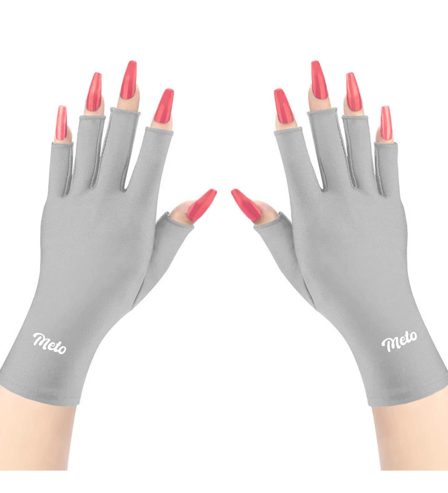 Meto UV Nail Gloves UPF50+ for Gel Nails - Gray - Buy Online on GoSupps.com