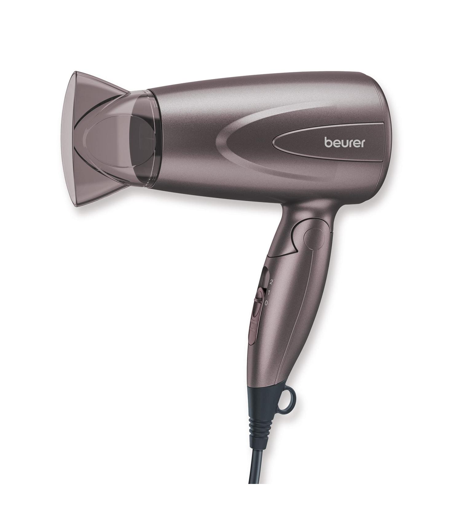 Beurer HC 17 Compact Hair Dryer - Foldable Design 1300W Overheating Protection Professional Nozzle - Perfect for Travel - Buy Online on GoSupps.com