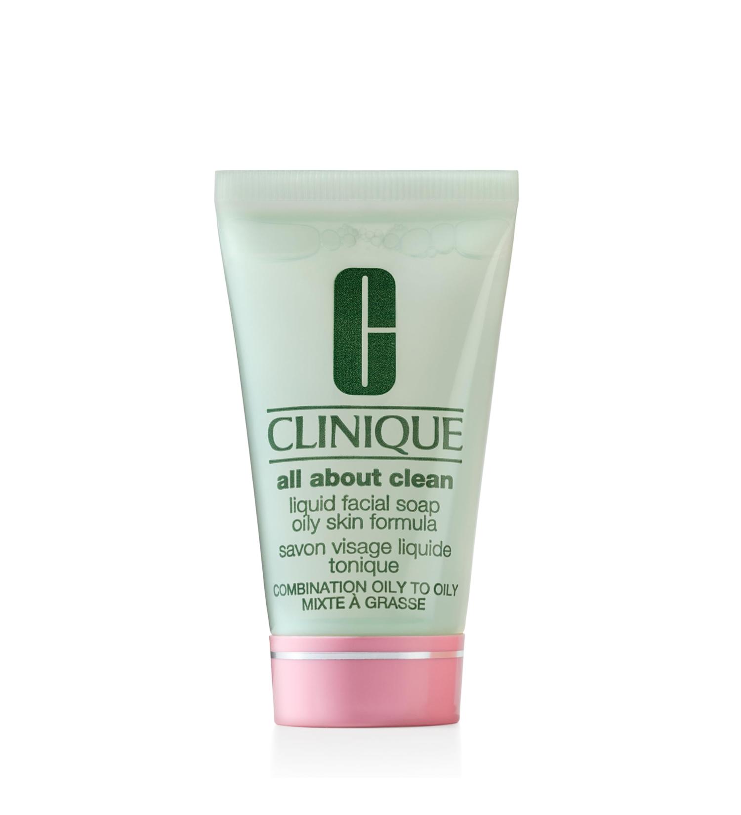 Clinique 3-Step All About Clean Liquid Facial Cleanser Soap | Face Wash For Oily Skin| Types 3 + 4 Mini Travel Size 1 Fl Oz - Buy Online on GoSupps.com