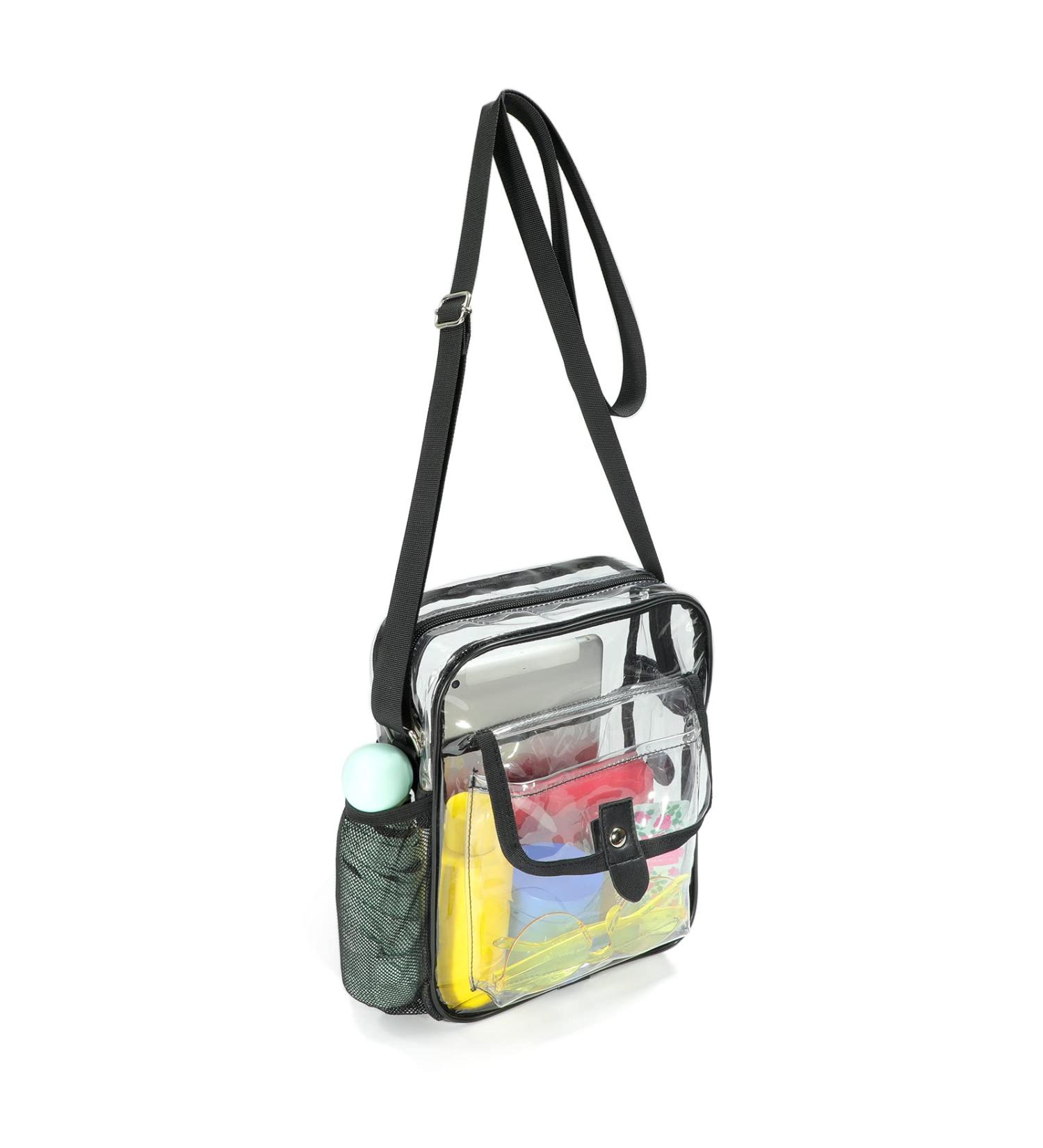 Spodears Clear Stadium Crossbody Purse - Small Tote Bag for Events - Black - Buy Online on GoSupps.com