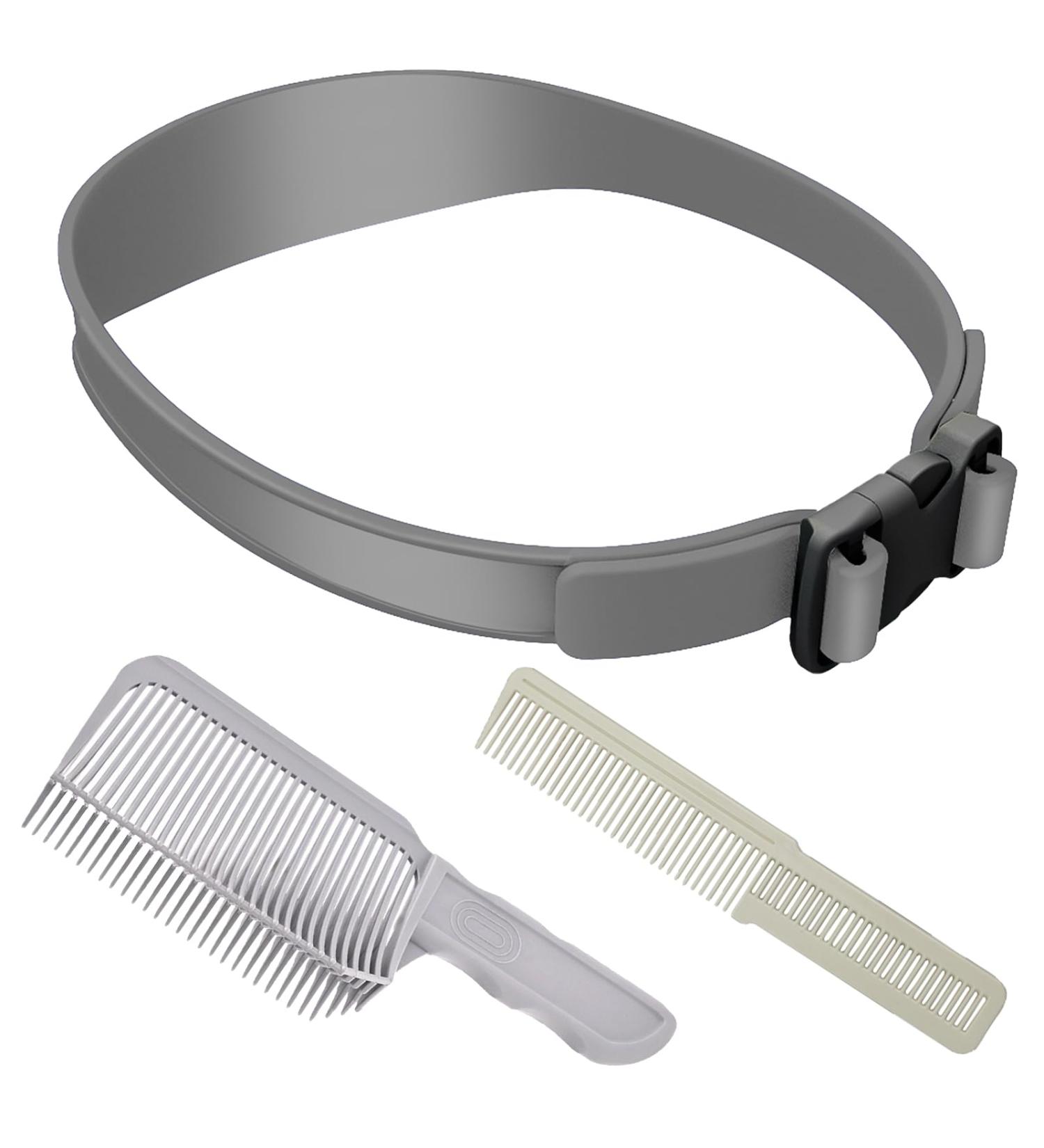 Buy Hair Cutting Edge Template - Silicone Haircut Band for Precision Shaving | Curved Haircut Bands for Adults | Home Improvement Hair Cutter - Buy Online on GoSupps.com