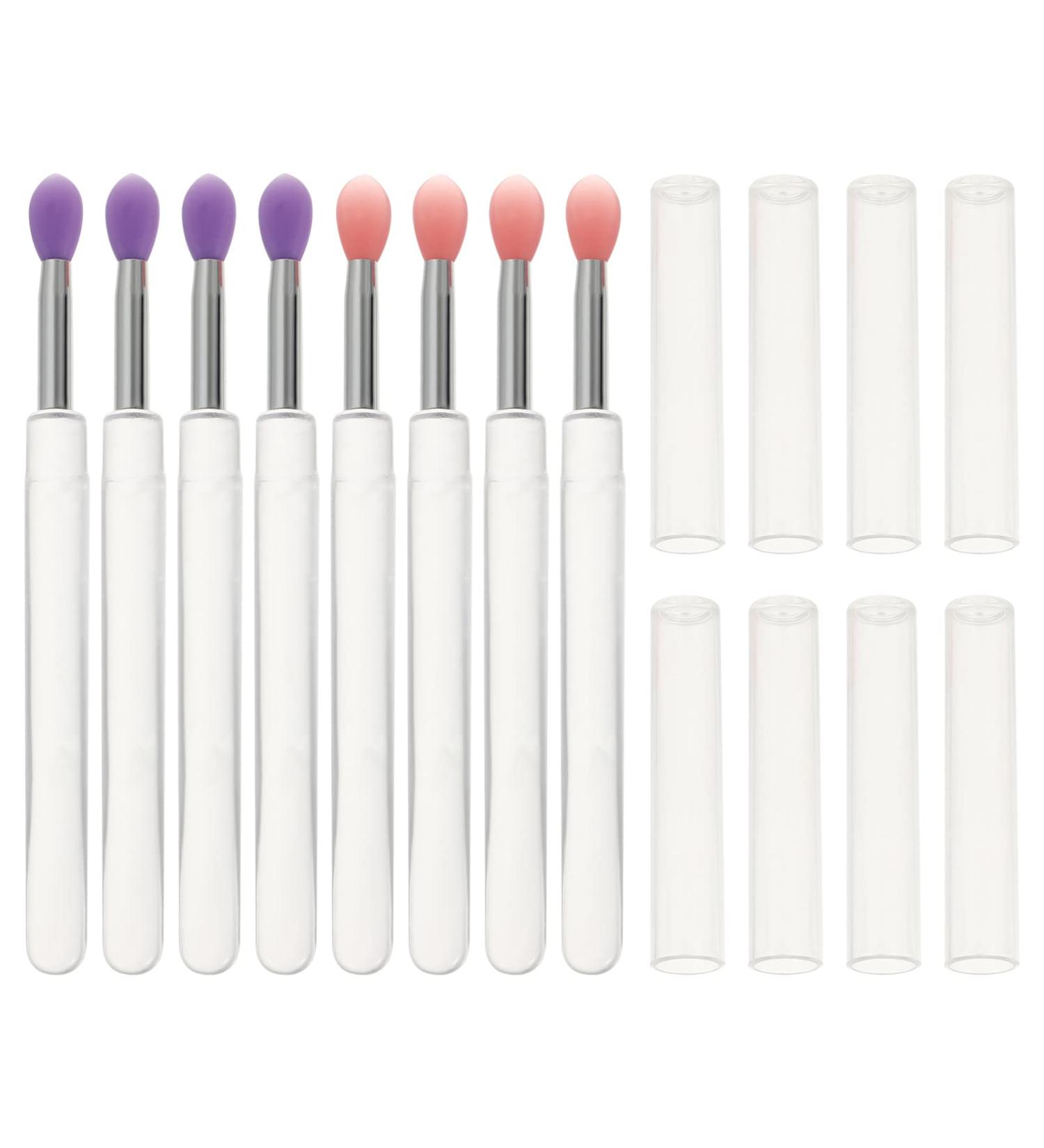 Hemoton 8pcs Silicone Lip Brush Eyeshadow Brush Make up Lipstick Brush Silicone Makeup Applicator Eyeshadow Lip Mask Applicator - Buy Online on GoSupps.com