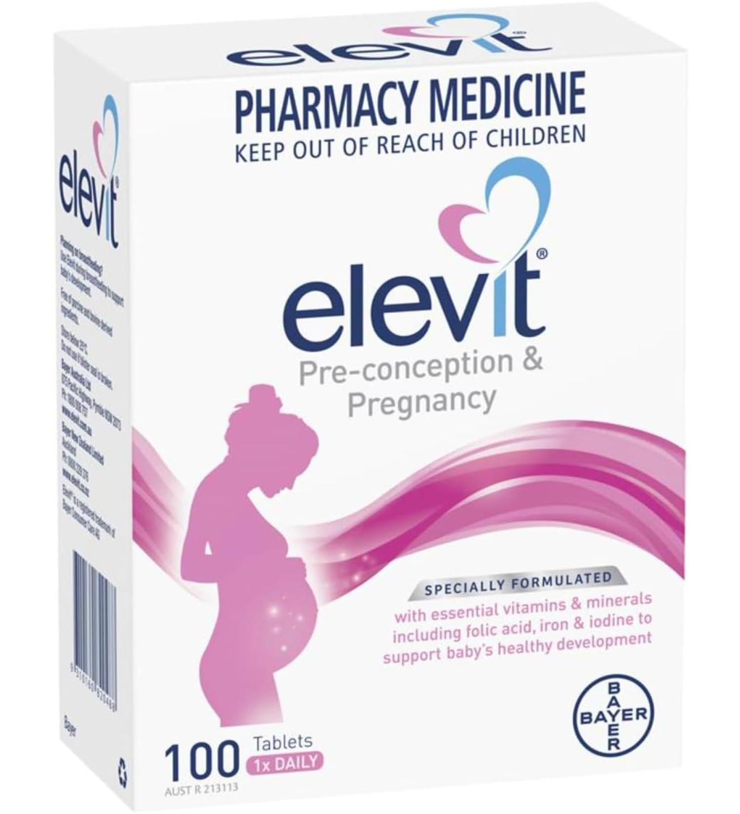 ELEVIT Pregnancy Multivitamin with Iodine - 100 Tablets - Buy Online on GoSupps.com