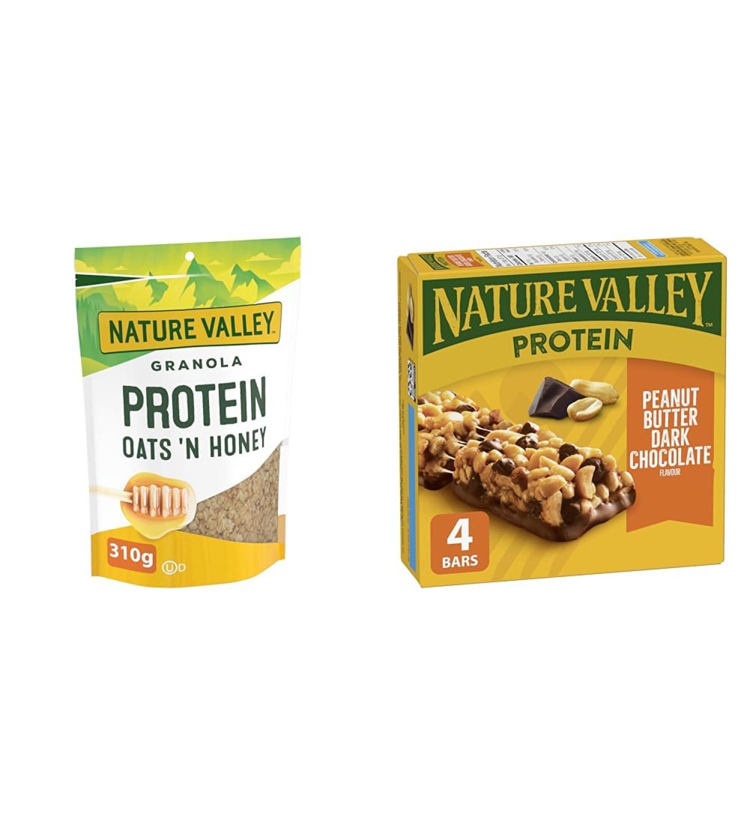 NATURE VALLEY Oats Honey Protein Granola Cereal Granola Bars Made with Real Honey & Peanut Butter Dark Chocolate Protein Bars Snack Bars Granola Bars Snack Food Bar+ Dark Chocolate 4-Count - Buy Online on GoSupps.com