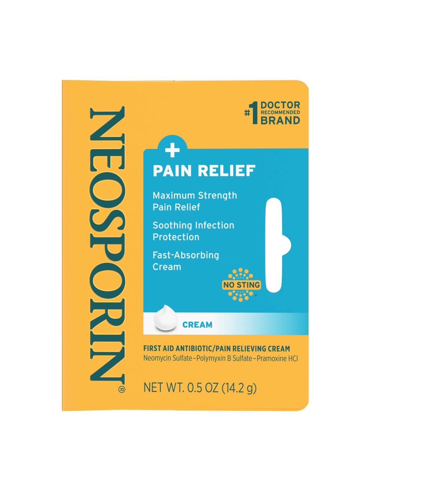 Neosporin Plus Pain Relief Cream 0.5 oz (3 Pack) - Fast-Acting Pain Relief - 3 Pack - Buy Online on GoSupps.com