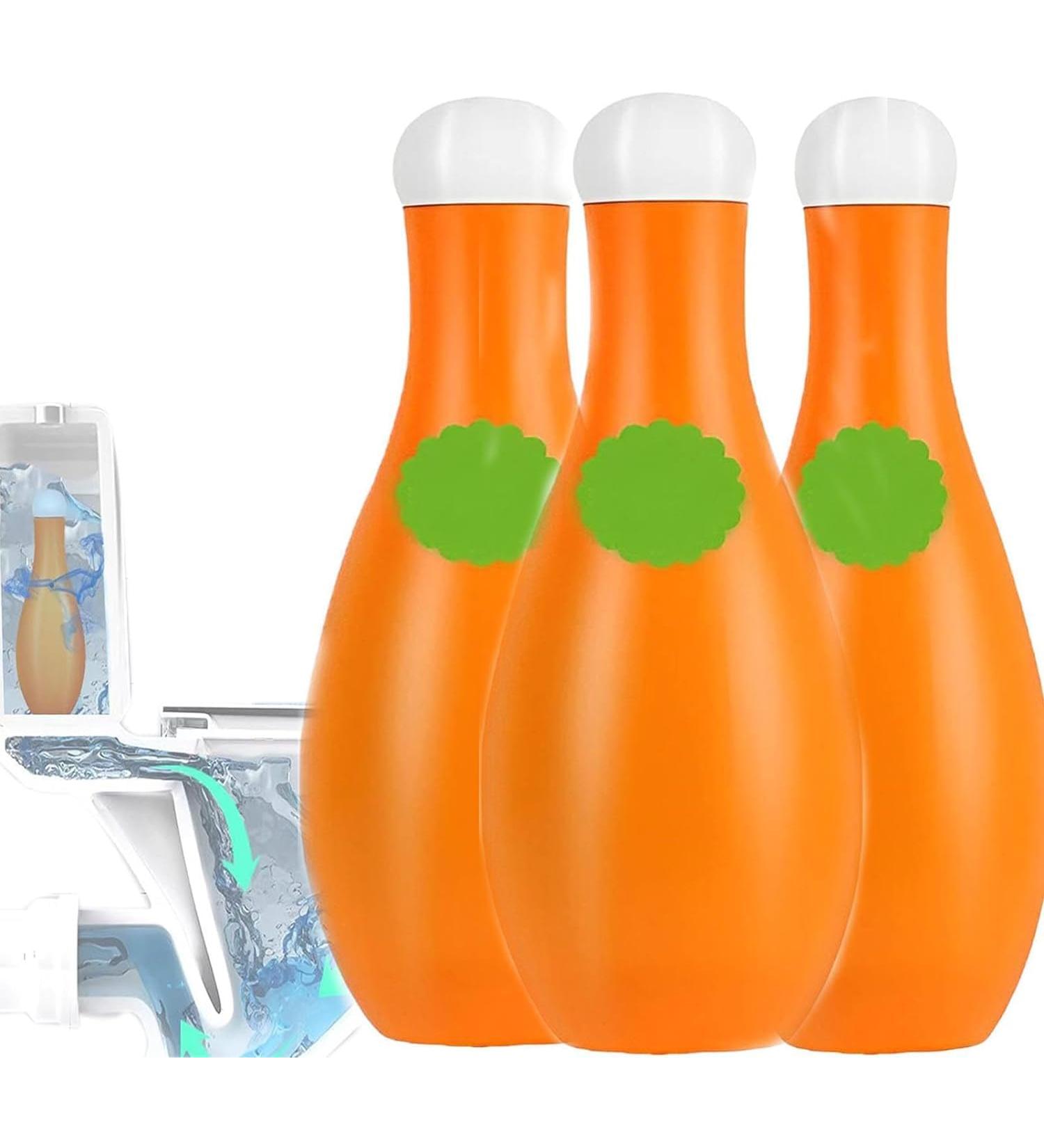 Bowling Blue Bubble Toilet Bowl Cleaner Automatic Long-Lasting Toilet Bowl Cleaner in Bottle Toilet Fresheners Deodorizing & Descaling (3 pcs) - Buy Online on GoSupps.com
