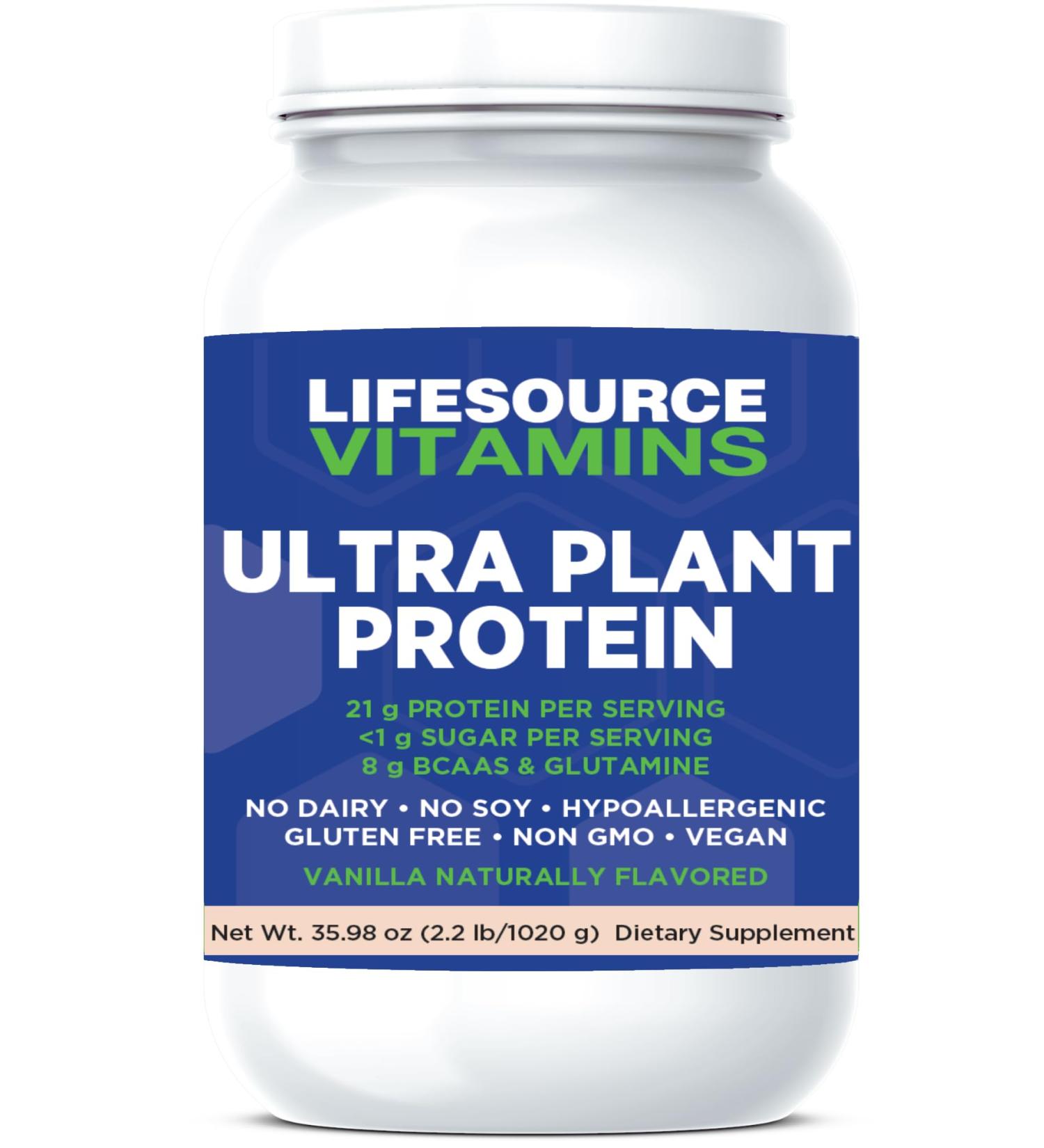 LifeSource Ultra Plant Protein- Raw Vegan Plant Based Protein- Vanilla 2.2 lbs - Buy Online on GoSupps.com