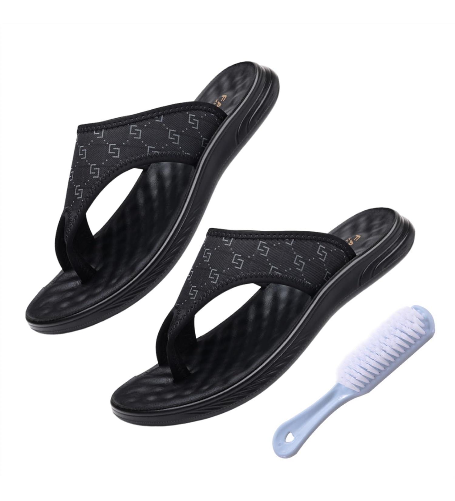 Wygwlg Men's Summer Orthopedic Bunion Sandals Breathable Open Toe Beach Footwear Perfect Dad Gifts for Birthday & Christmas Size 8 Black - Buy Online on GoSupps.com