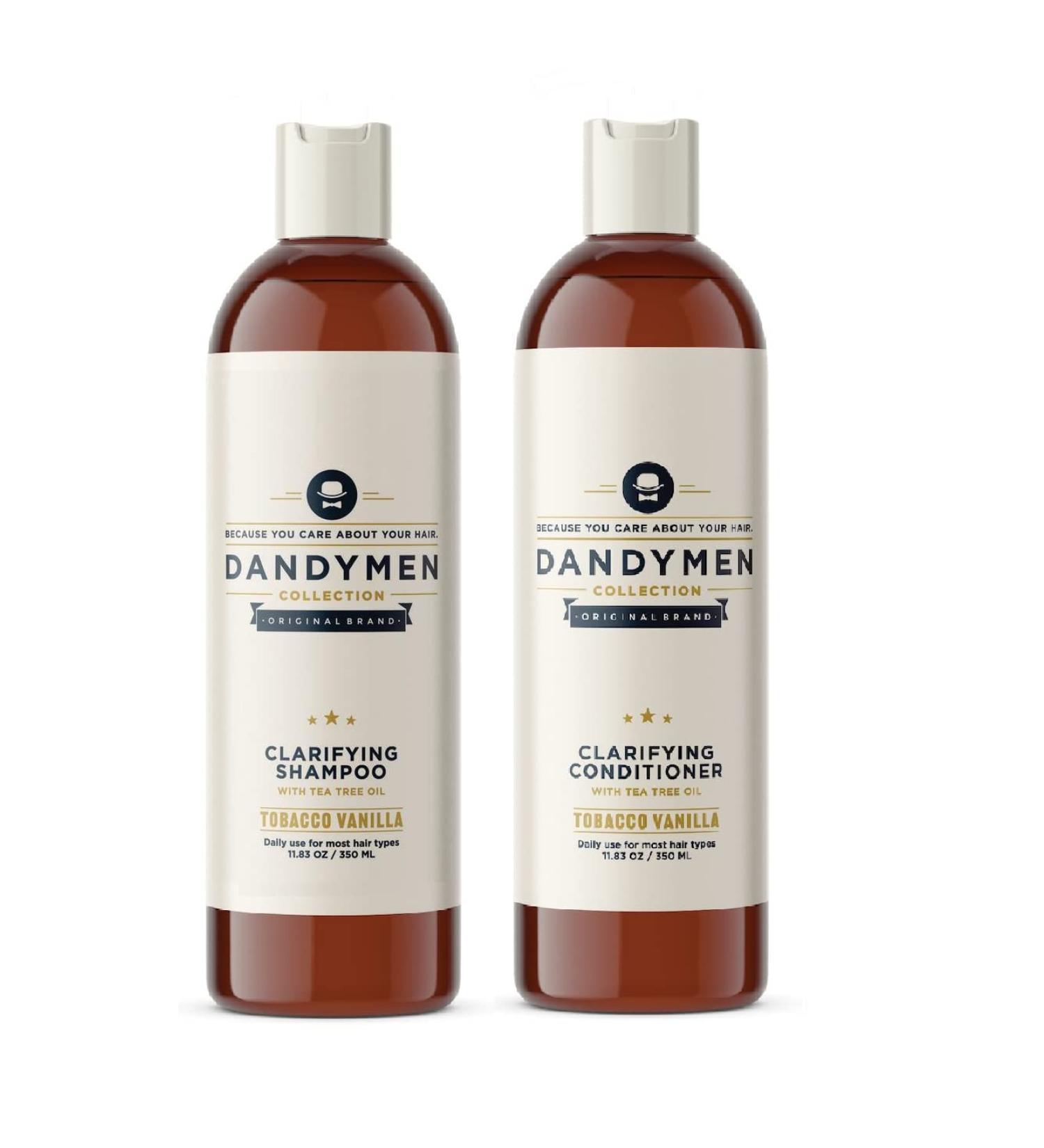 Shop Dandymen Clarifying Shampoo & Conditioner Duo - Tea Tree Oil 11.83 oz | Best International Shipping for Healthy Hair - Buy Online on GoSupps.com