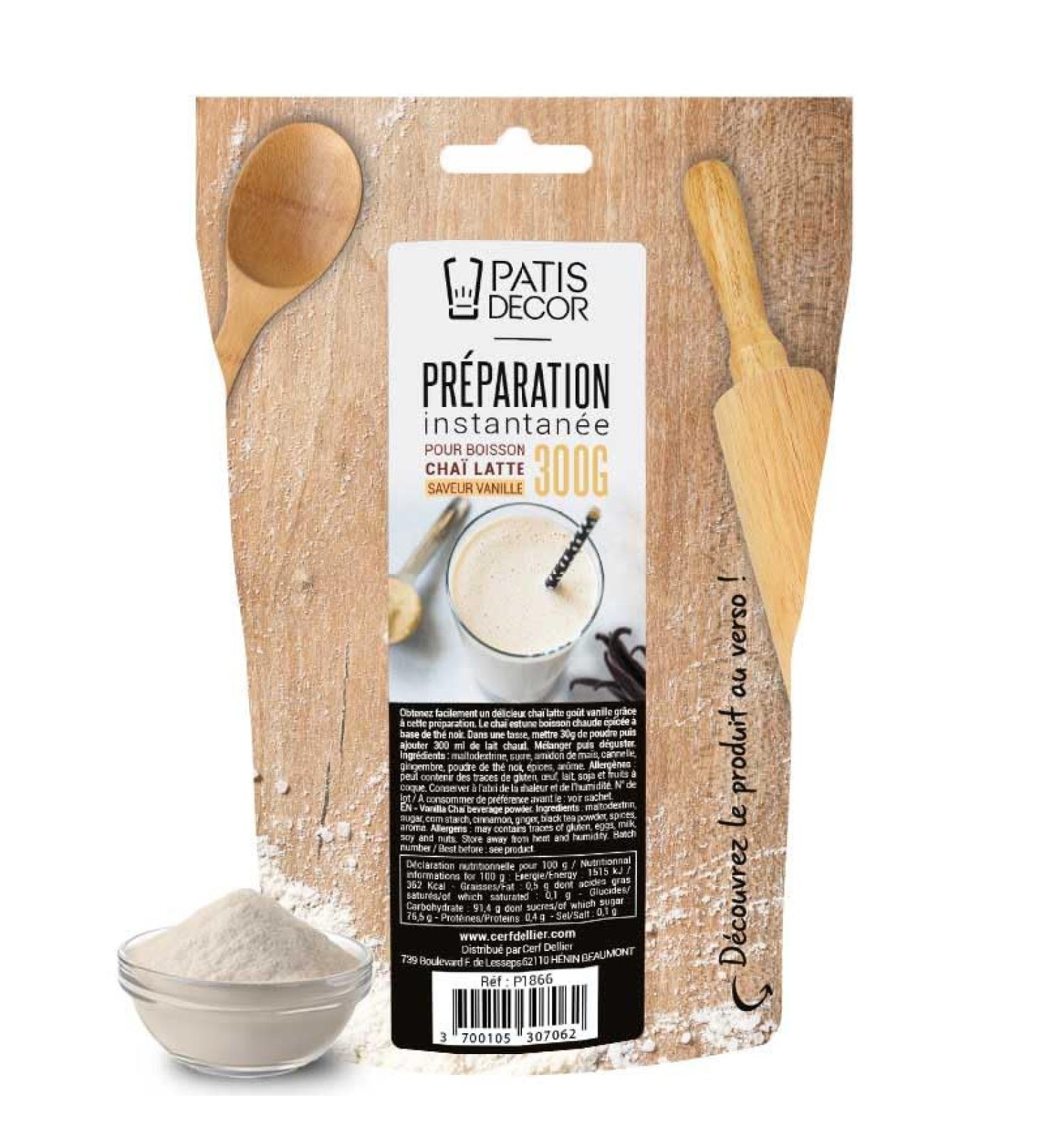 PATISDECOR Instant Chai Latte drink mix vanilla flavor - 300g