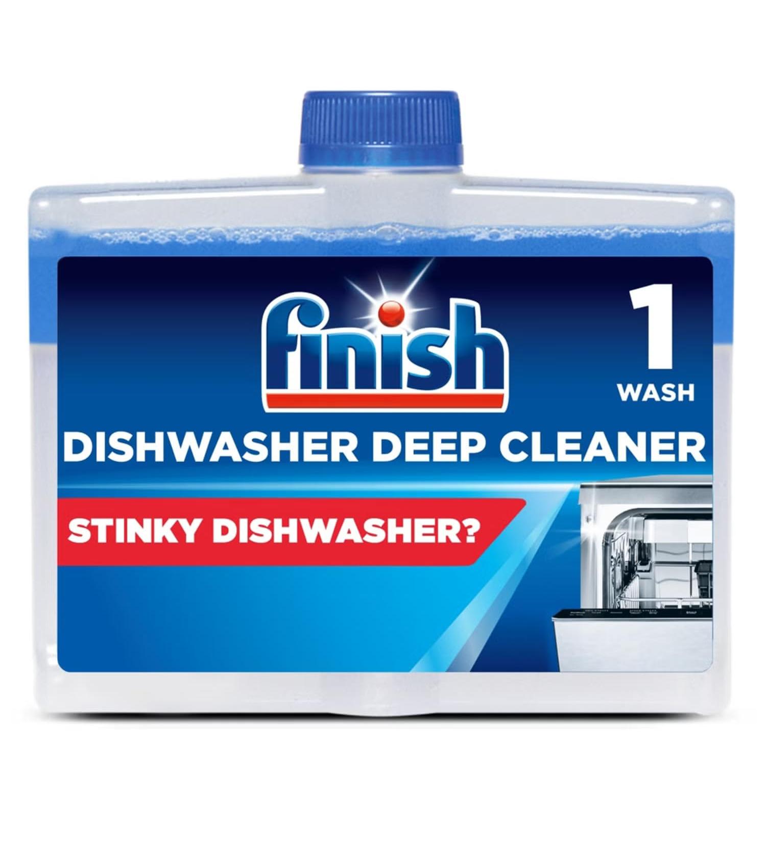 4 x Finish Dishwasher cleaner 250ml Dual Action Clean Combat grease & limescale - Buy Online on GoSupps.com