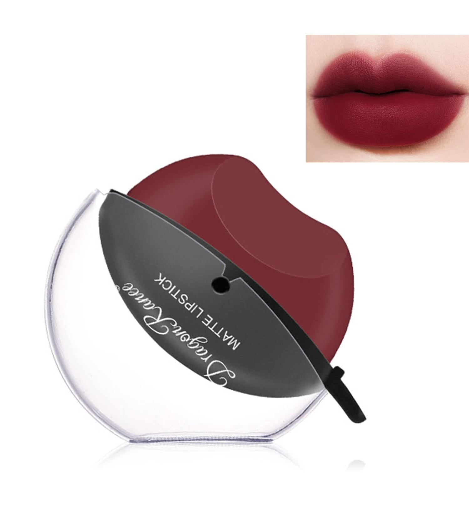 Velvety Lip Gloss Non-Stick Lip Gloss Waterproof Cosmetic Lip Glaze Long Lasting Makeup for Women Girls Matte Lipstick Set - Buy Online on GoSupps.com