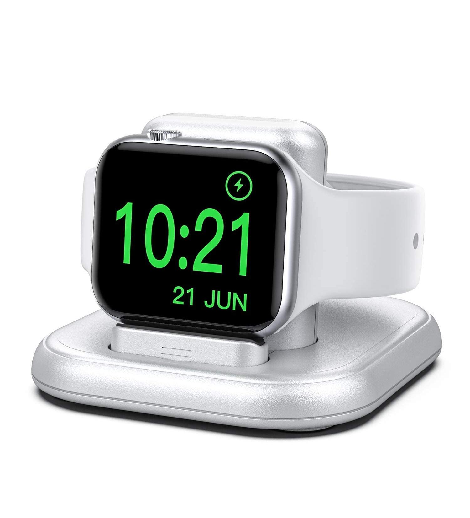 Conido Charging Stand for Apple Watch  Watch Charger Stand with Charging Cable  Magnetic Wireless Charging Station Compatible with Apple Watch SE Series 7/6/5/4/3/2/1/44mm/42mm/40mm/38mm- Silver - Buy Online on GoSupps.com