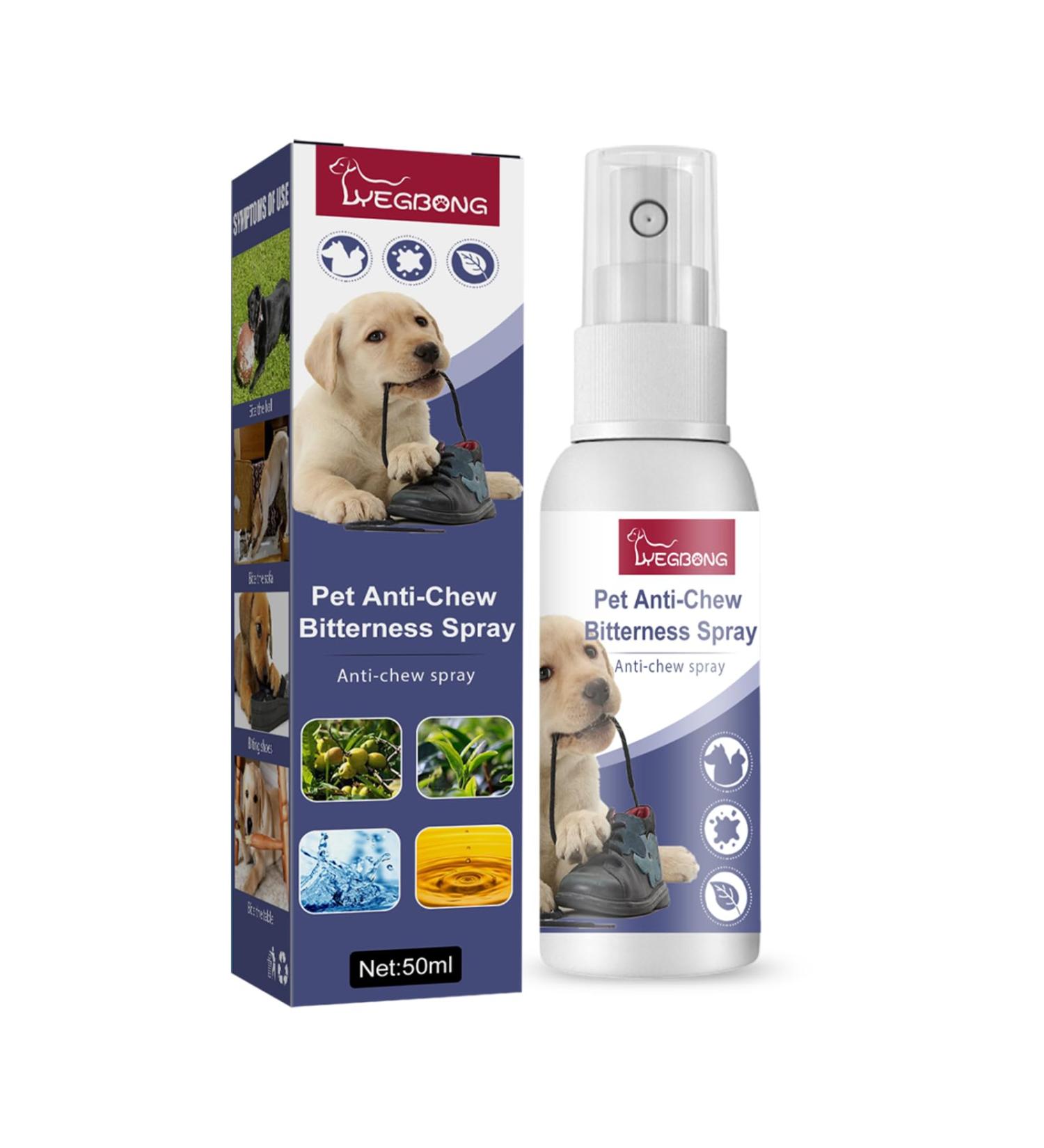 Genonmy Anti Kau Spray for Dogs & Cats - Long-Distance Stop Spray for Effective Chewing Prevention on Furniture Clothing & Shoes - 50ml - Buy Online on GoSupps.com