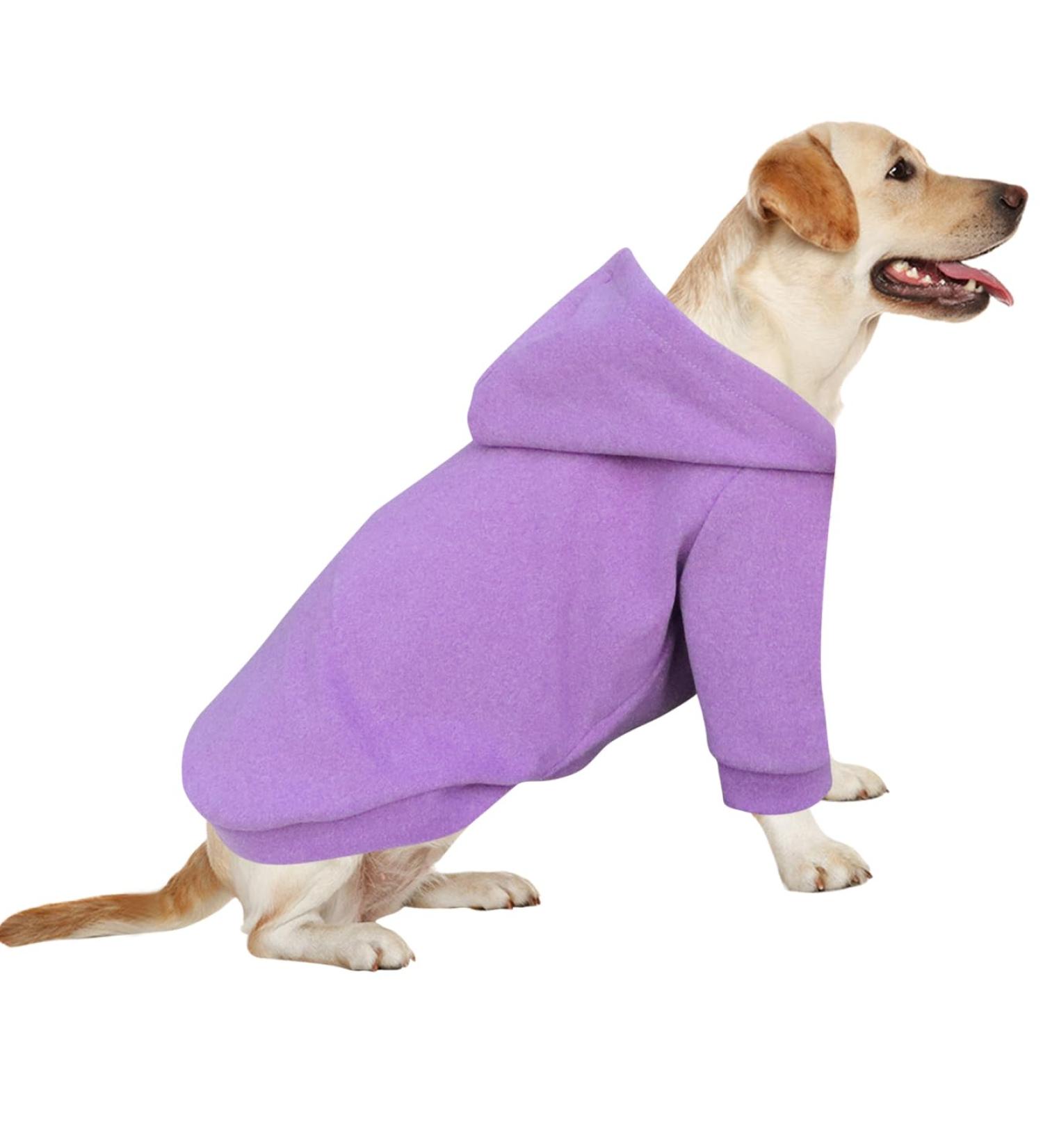 Hualisiji 5XL Purple Hoodie for Large Dogs - Warm Lightweight Dog Sweater for Labrador & Big Breeds - Buy Online on GoSupps.com