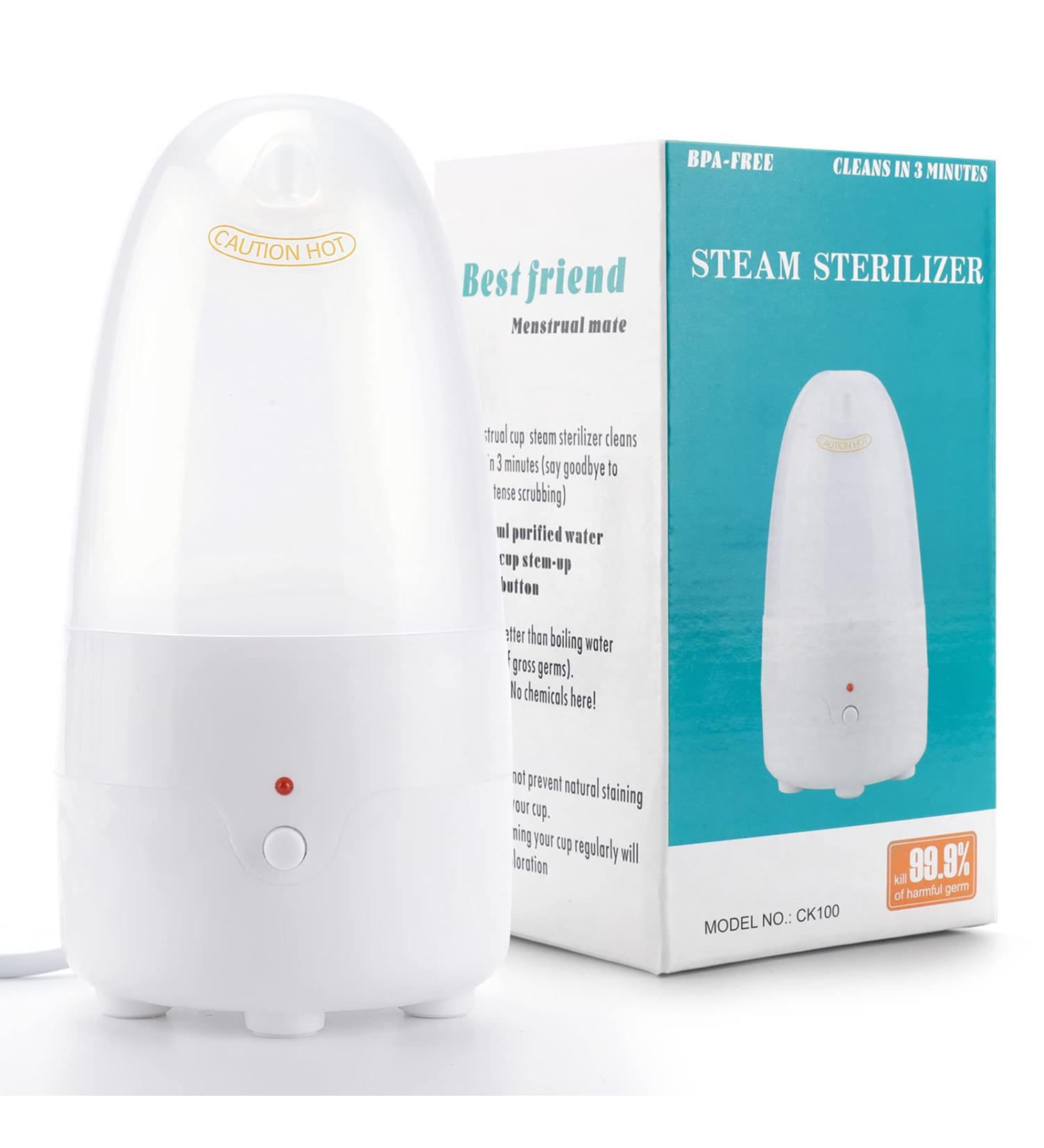 Menstrual Cup Steamer Sterilizer - High-Temperature Cleaner with One-Button Control - Buy Online on GoSupps.com