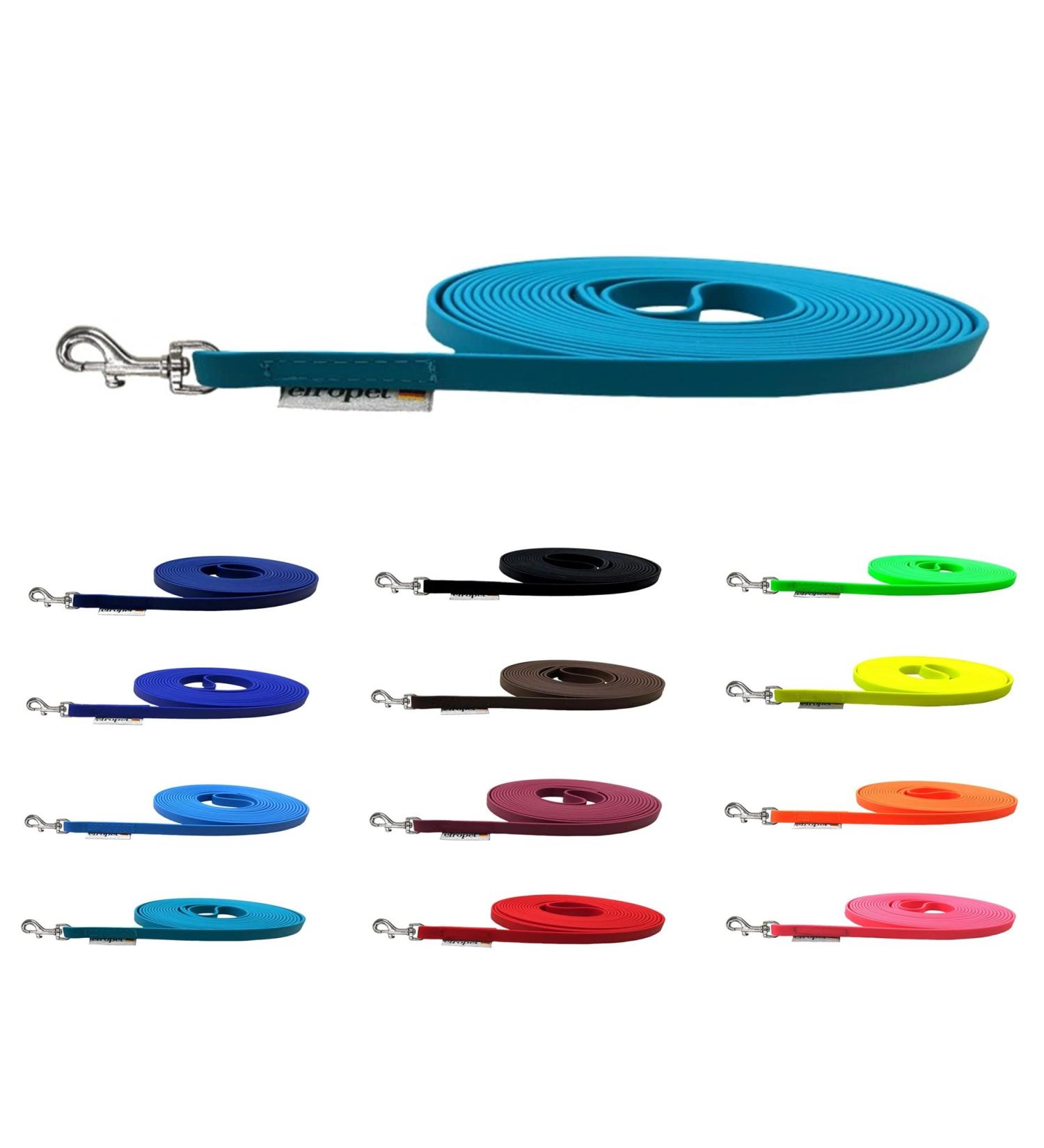 Buy Towline Biothane Dog Leash for Small Dogs - Durable 9mm 2m Petrol with Hand Loop 3m & 10m Options Available - International Shipping - Buy Online on GoSupps.com