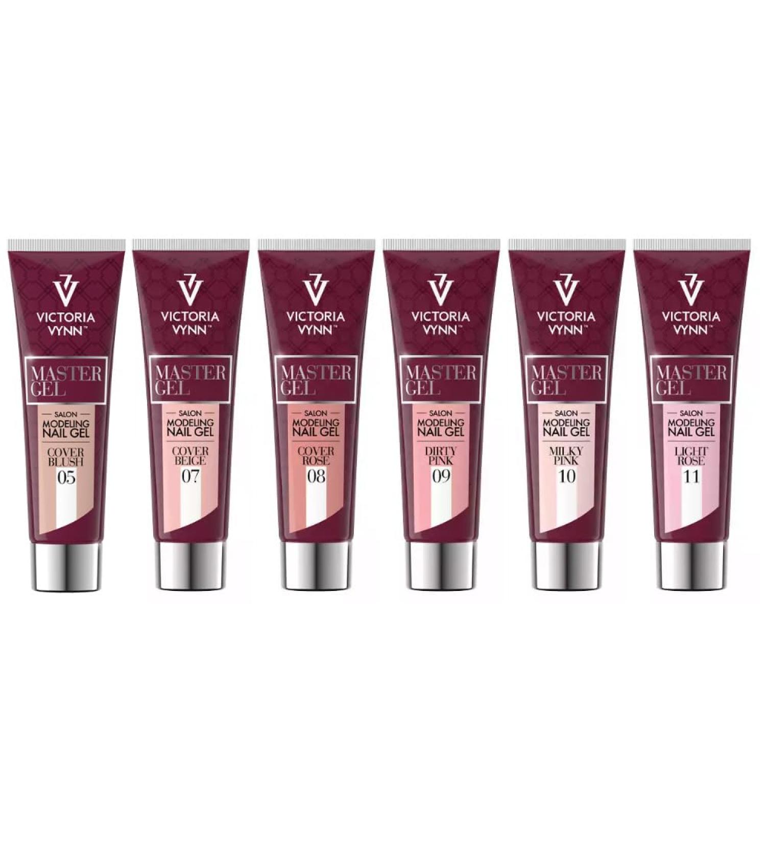 Generisch Victoria Vynn Master UV LED Gel & Acrylic Builder Gel in Various Colours 60 g Ideal for Gel Nails and Nail Design Set of 6 Pieces