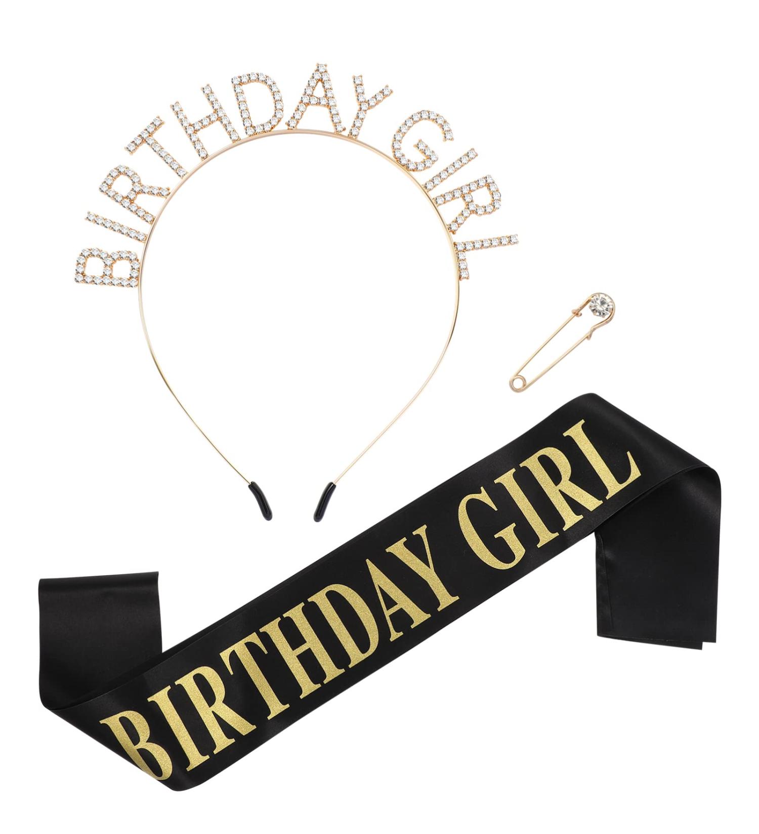 FRCOLOR Birthday Headbands Crystal Birthday Tiara Crown Birthday Headpiece Party Decorations Supplies - Buy Online on GoSupps.com