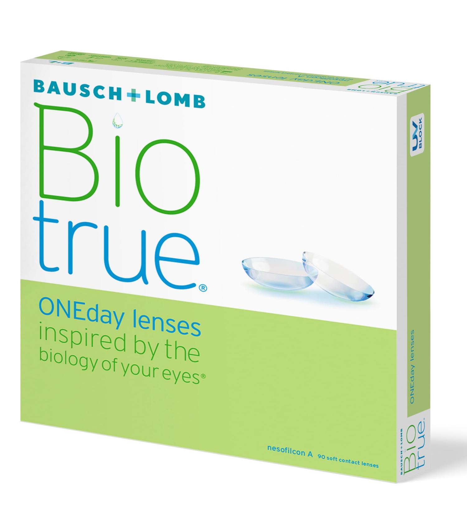 Bausch + Lomb Biotrue Oneday Daily Lenses - Spherical Contact Lenses 90 pcs BC 8.6 mm Dia 14.2 mm -5.25 Dioptria - Shop Internationally - Buy Online on GoSupps.com