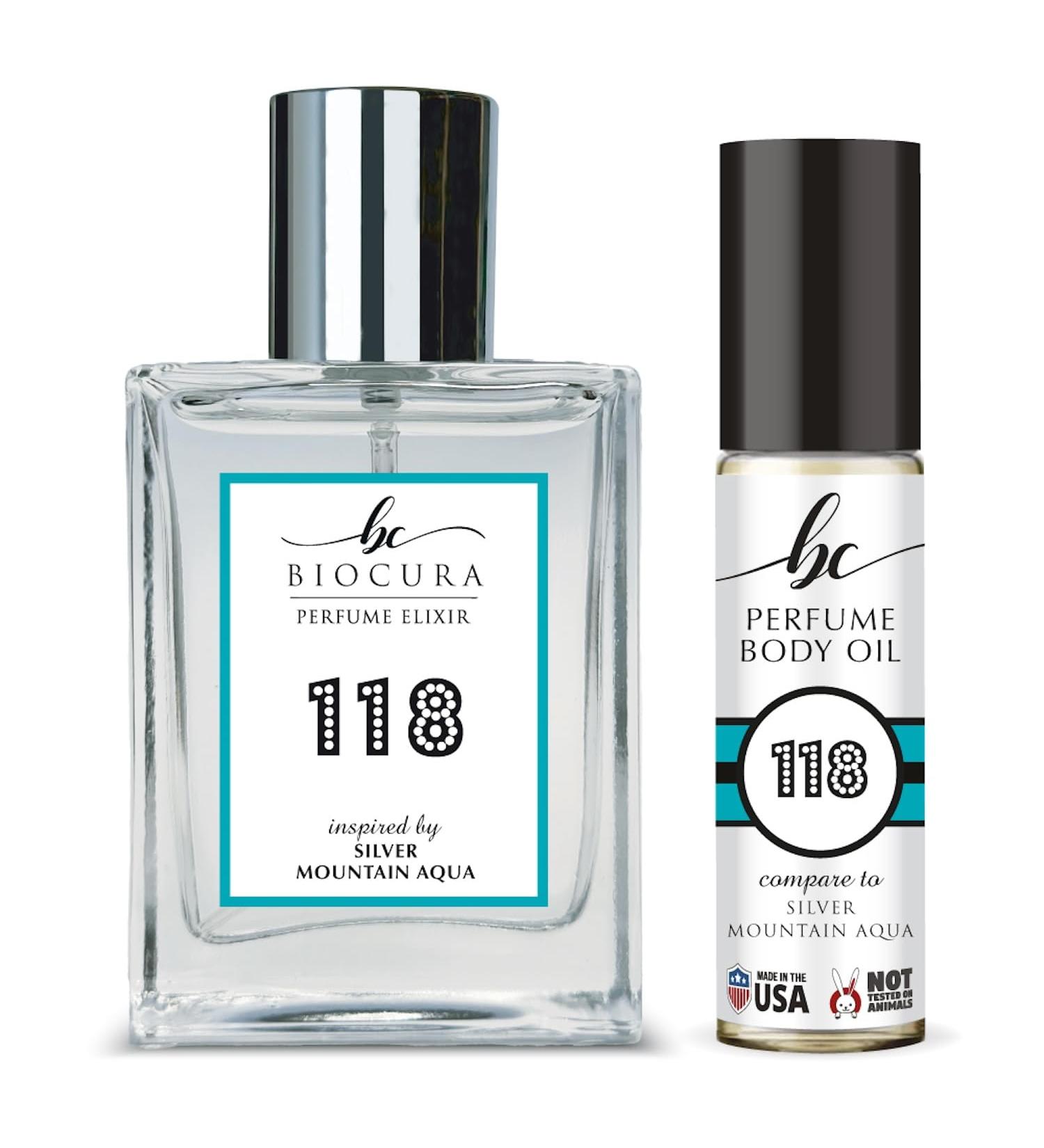 BC Perfume 118 Spray + Body Oil Set Impression of Silver Mountain Travel Size Refillable Bottle Long Lasting Blend Sample For Women / 10ml+50ml - Buy Online on GoSupps.com