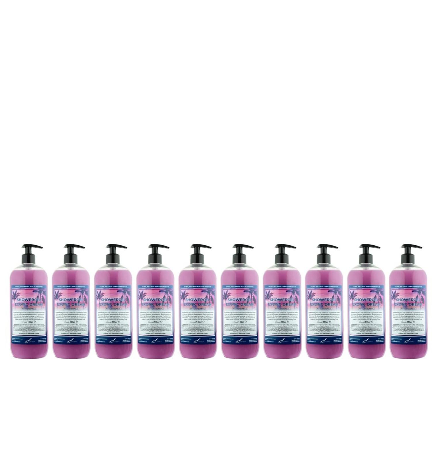 Claudius Showergel Exotic Dream 10 x 1 liter with 10 pumps transparent