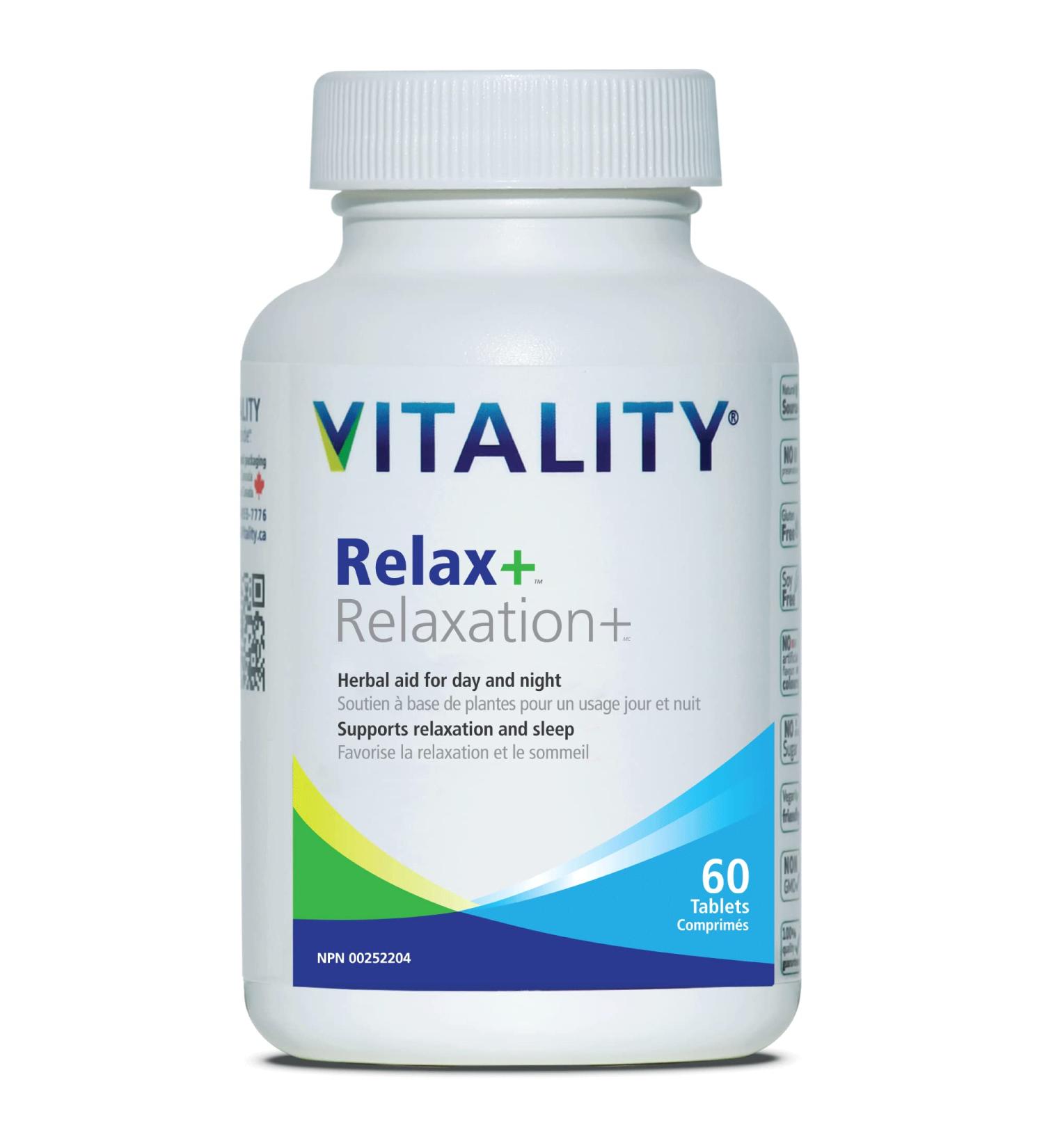 VITALITY Relax+ All Herbal Supplement - 60 Tablets 60 count (Pack of 1) - Buy Online on GoSupps.com
