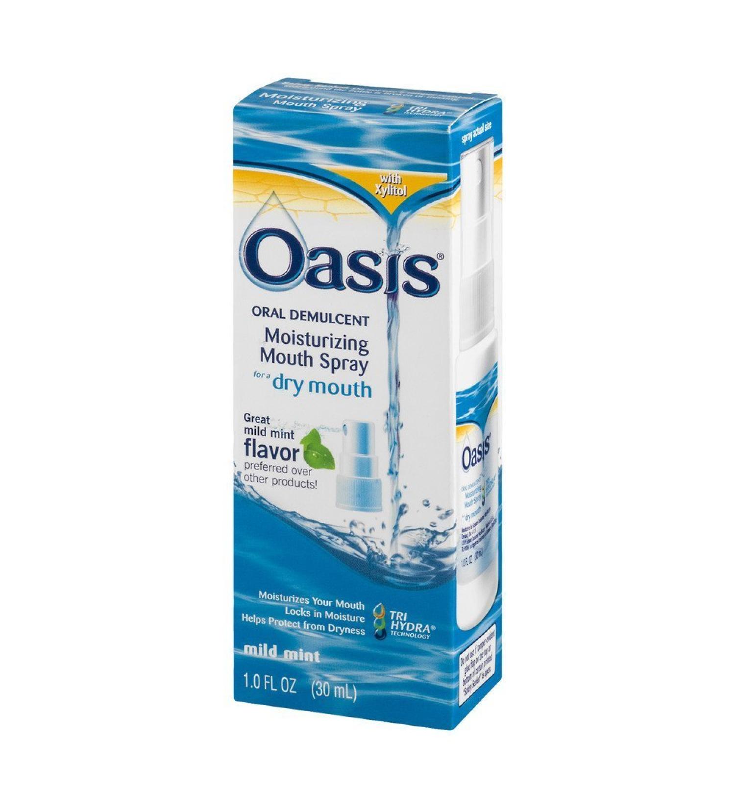 Oasis Moisturizing Mouth Spray for a Dry Mouth Mild Mint Flavor 1 FL OZ - 5 Pack