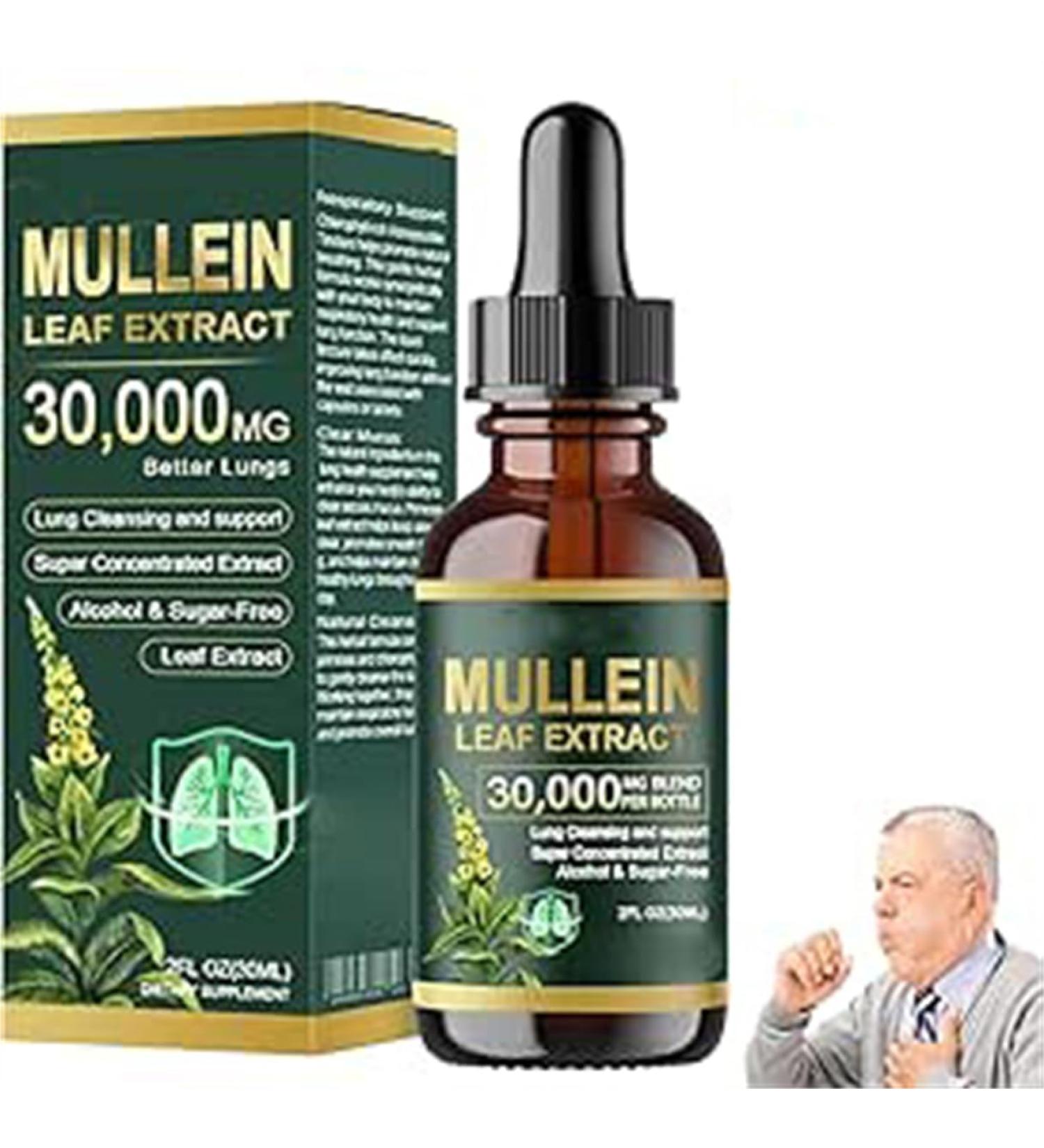 Gouttes d'extrait de feuille de mol ne bio nettoyantes pour poumons extrait de mol ne pour poumons formule naturelle nettoyage et soutien respiratoire convient pour homme et femme (1 pi ce) 1 Pi ce. - Buy Online on GoSupps.com