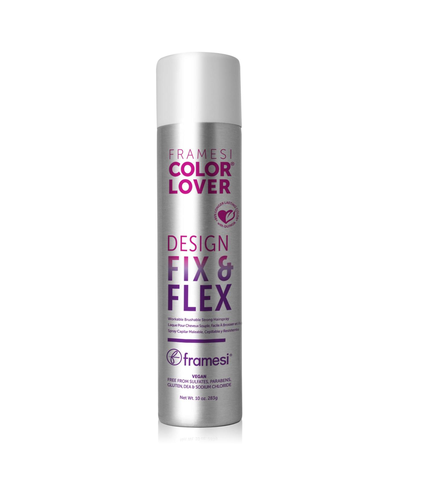 FRAMESI Color Lover Design Fix & Flex Strong Hold Hairspray 10 oz Workable and Brushable Hair Spray - Buy Online on GoSupps.com