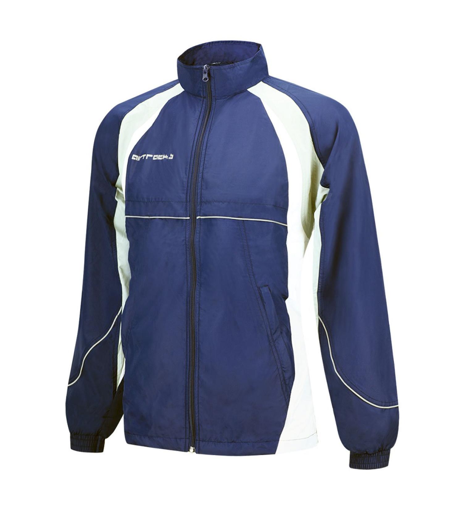 Airtracks men's functional bicycle jacket - cycling jacket - running jacket - light windbreak - windproof - breathable - water -repellent - reflectors 3xl navy blue