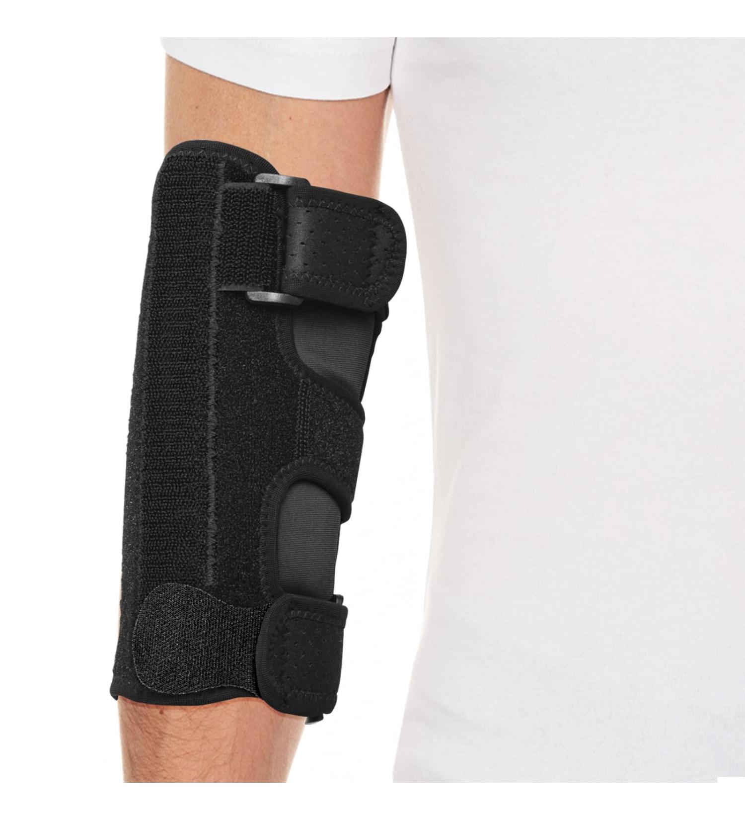 Adjustable Elbow Brace for Ulnar Nerve Entrapment | Cubital Tunnel Syndrome Support with Metal Splint | Ideal for Sleeping | Men & Women S/M - Buy Online on GoSupps.com