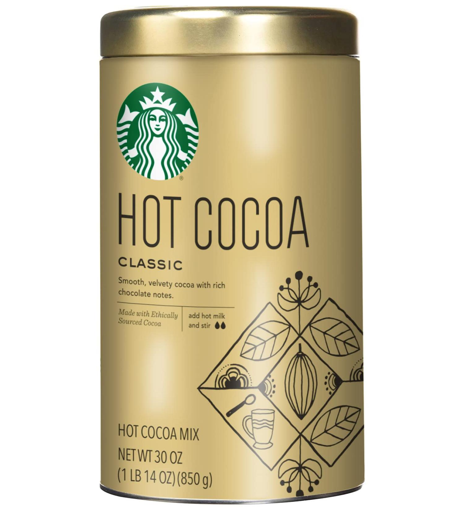 Starbucks Classic Hot Cocoa Mix 30 oz Tin - 1.87 lb - Pack of 1 - Buy Online on GoSupps.com