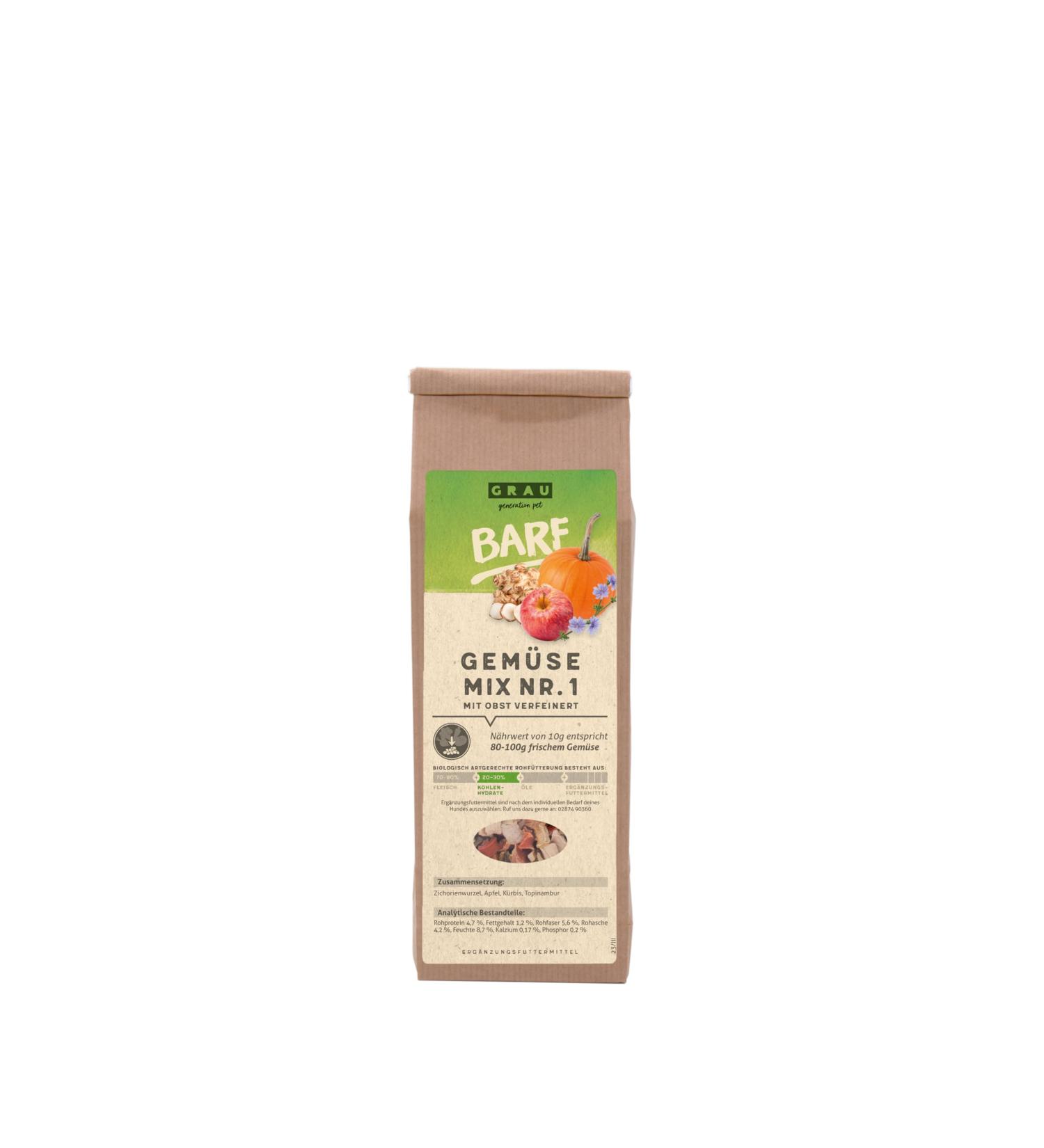 GRAU - the original - Dried vegetables for BARFing for dogs - Vegetable Mix No. 1 (1 x 150 g) - Buy Online on GoSupps.com