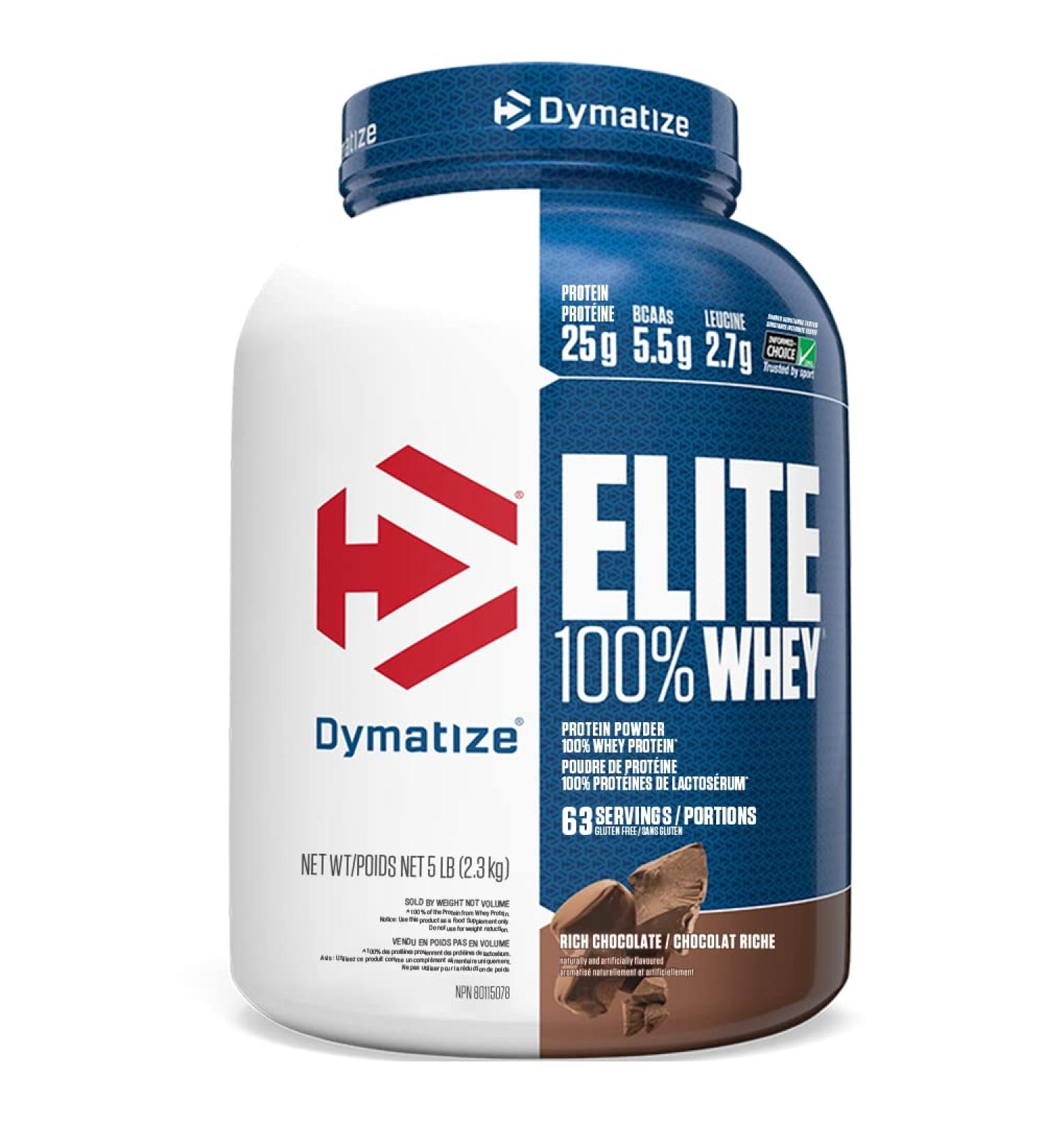 Dymatize Rich Chocolate Protein Powder - 5 lb (80 oz) - Pack of 1 - Buy Online on GoSupps.com