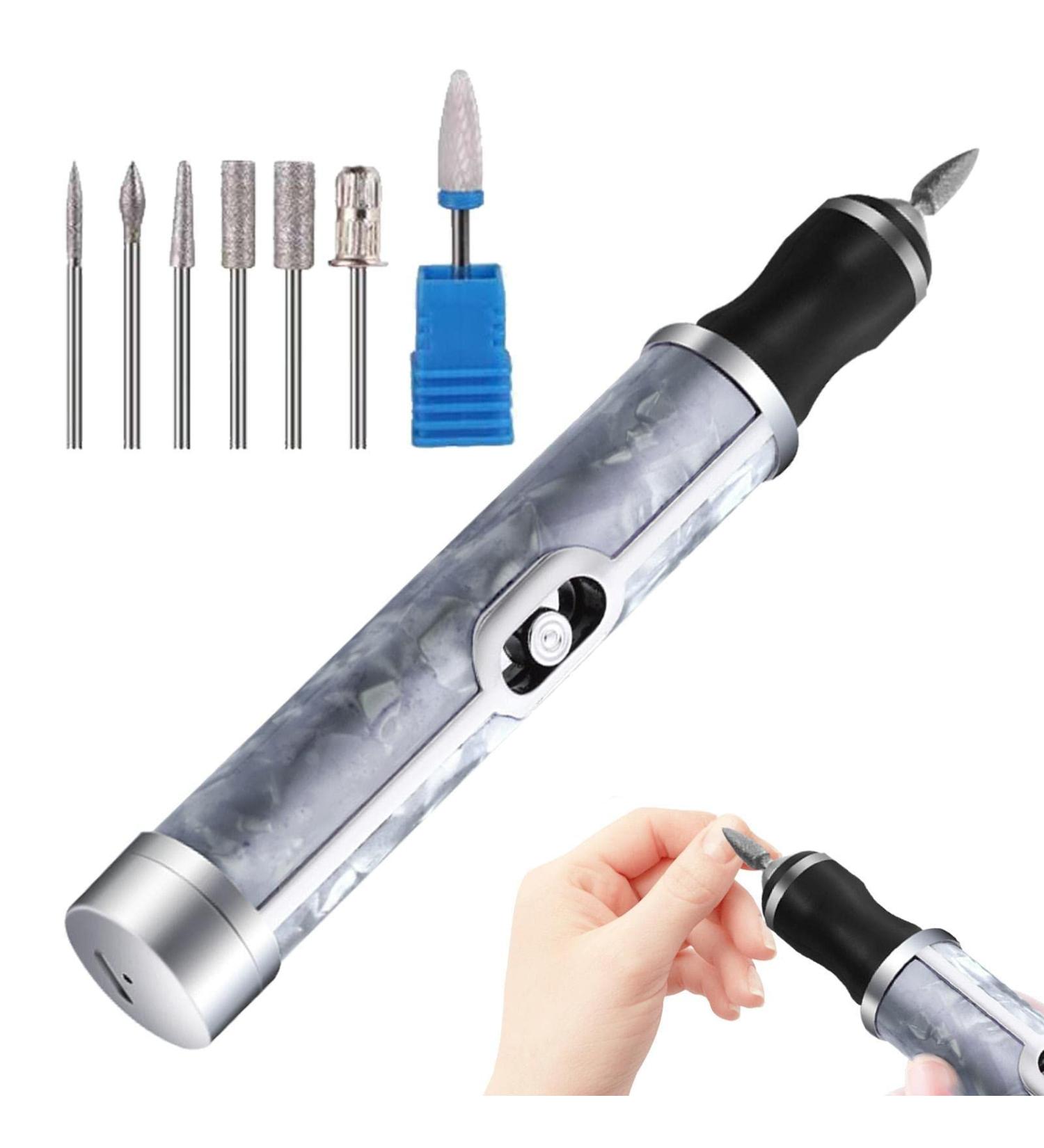 SILULCM Nail Grinder for Human - Electric Nail Drill - Professional 4 Speeds Electric Nail File for Thick Toenails Nail Polishing Nursing Peeling Removing Grinding Edge Shaping Gray - Buy Online on GoSupps.com