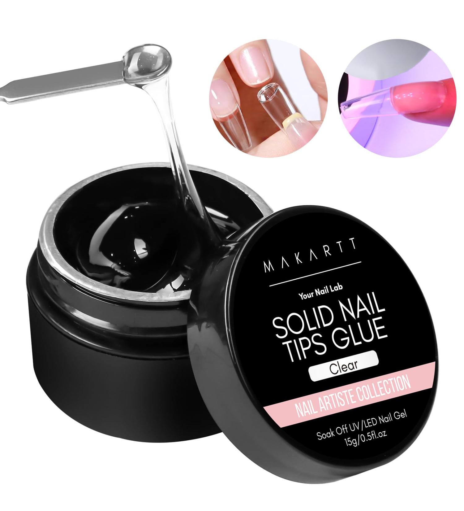 Makartt Solid Nail Glue Gel 15ml - Strong Bond for Press-On & Acrylic Nails | Non-Stick DIY Nail Art Gel - Buy Online on GoSupps.com