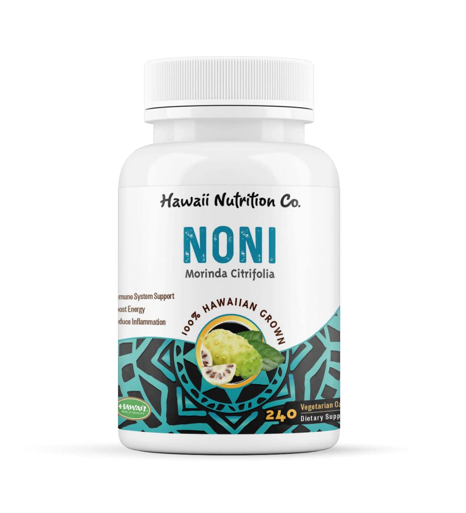 Hawaii Nutrition Noni Capsules - Immune Support Superfood Supplement, 240 Count - Boost Immunity, Manage Pain, Improve Digestion - Buy Online on GoSupps.com