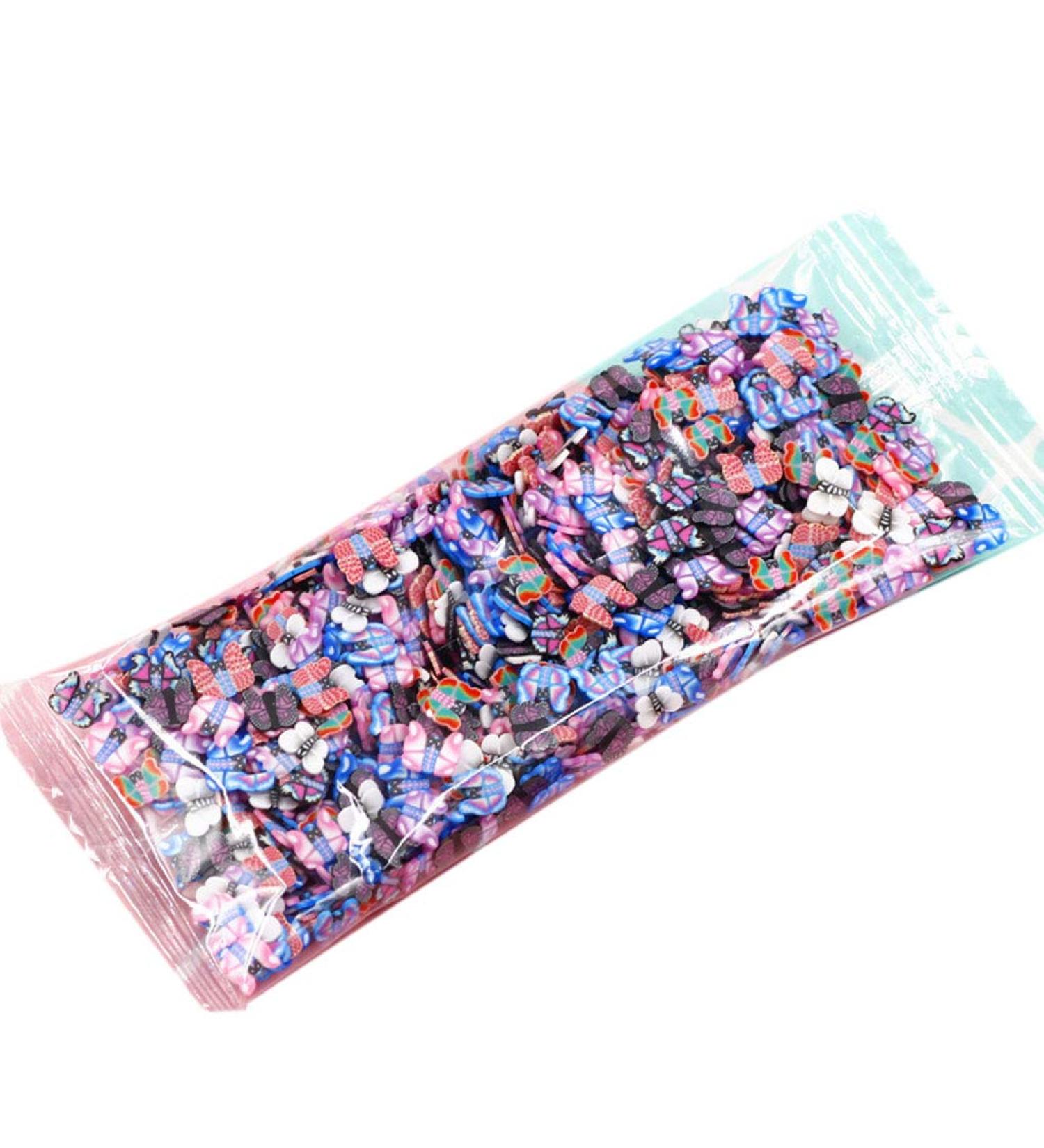 Guangcailun 1000pcs/bag 3D Polymer Clay Nail Slices Star Cartoon Flower Nail Art Polymer Fruit Feather Manicure Nail Art Decoration s 7# - Buy Online on GoSupps.com