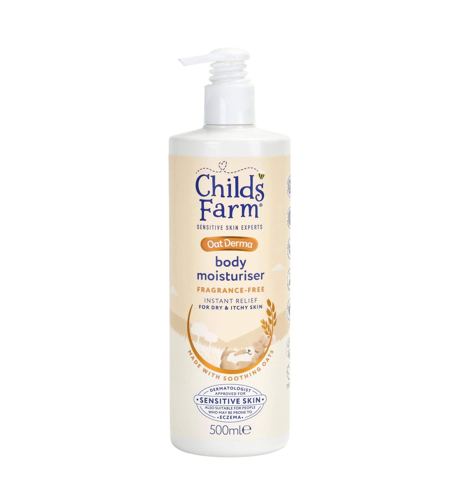 Childs Farm OatDerma Cr me hydratante pour le corps sans parfum apaisante peaux sensibles mollient b b enfants 500 ml - Buy Online on GoSupps.com