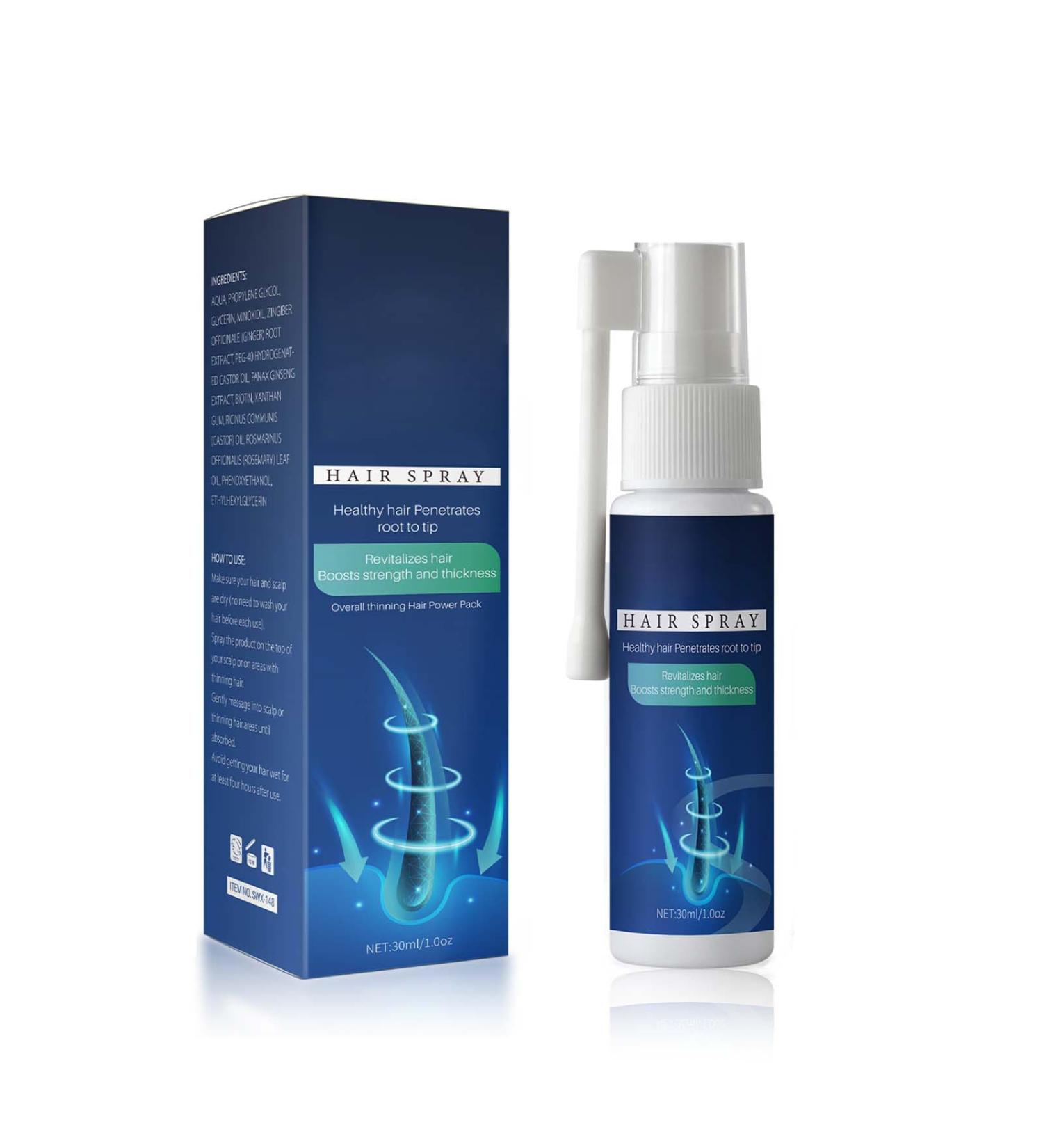 Hair Growth Spray with Natural Oils and Biotin - Nurturing Scalp Effective Hair Thickening for Women & Men - Castor Oil Rosemary Leaf Oil - Buy Online on GoSupps.com