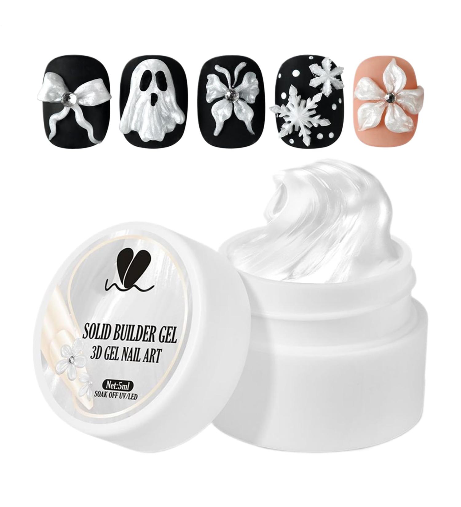 3D Nail Gel Strong Strengthening Nail Gel - 5ml Non-sticky Builder Manicure for Extensions Modeling Home Design Beginners Women Girls - Buy Online on GoSupps.com